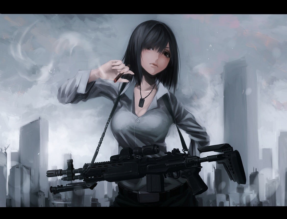 480P, indoors, anime girls, digital, arts culture and entertainment, waist up, young adult, anime, skill, three quarter length, young women, one person, HD Wallpaper