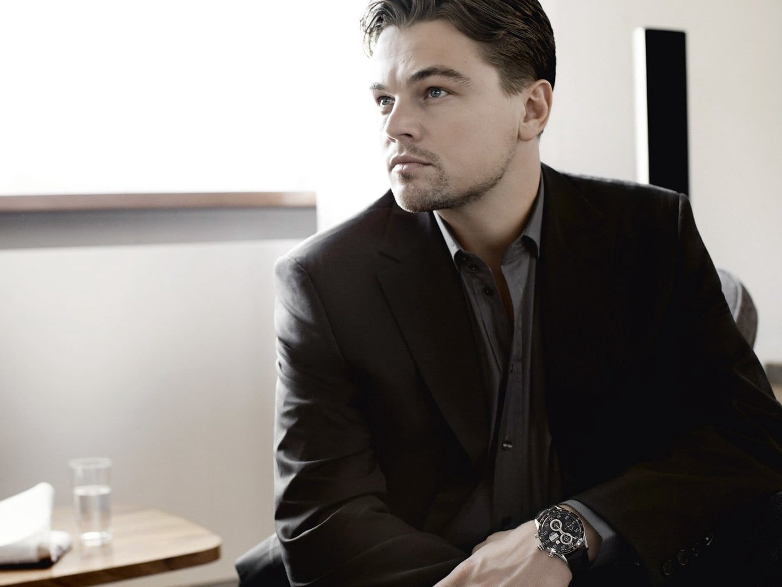 businessman, leonardo dicaprio, adult, occupation, one Young Man Only, table, contemplation, fashion, pensive, young Adult, young Men, male Beauty, copy Space, HD Wallpaper
