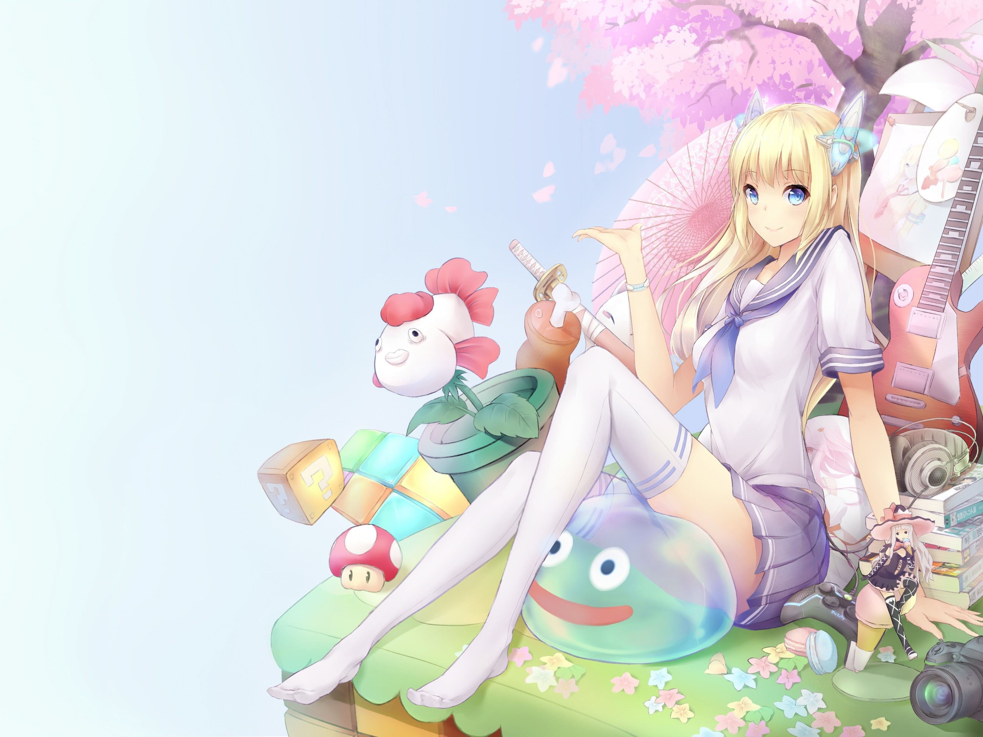 human representation, school uniform, female likeness, 2K, anime, art and craft, toy, sculpture, figurine, representation, multi colored, original characters, HD Wallpaper