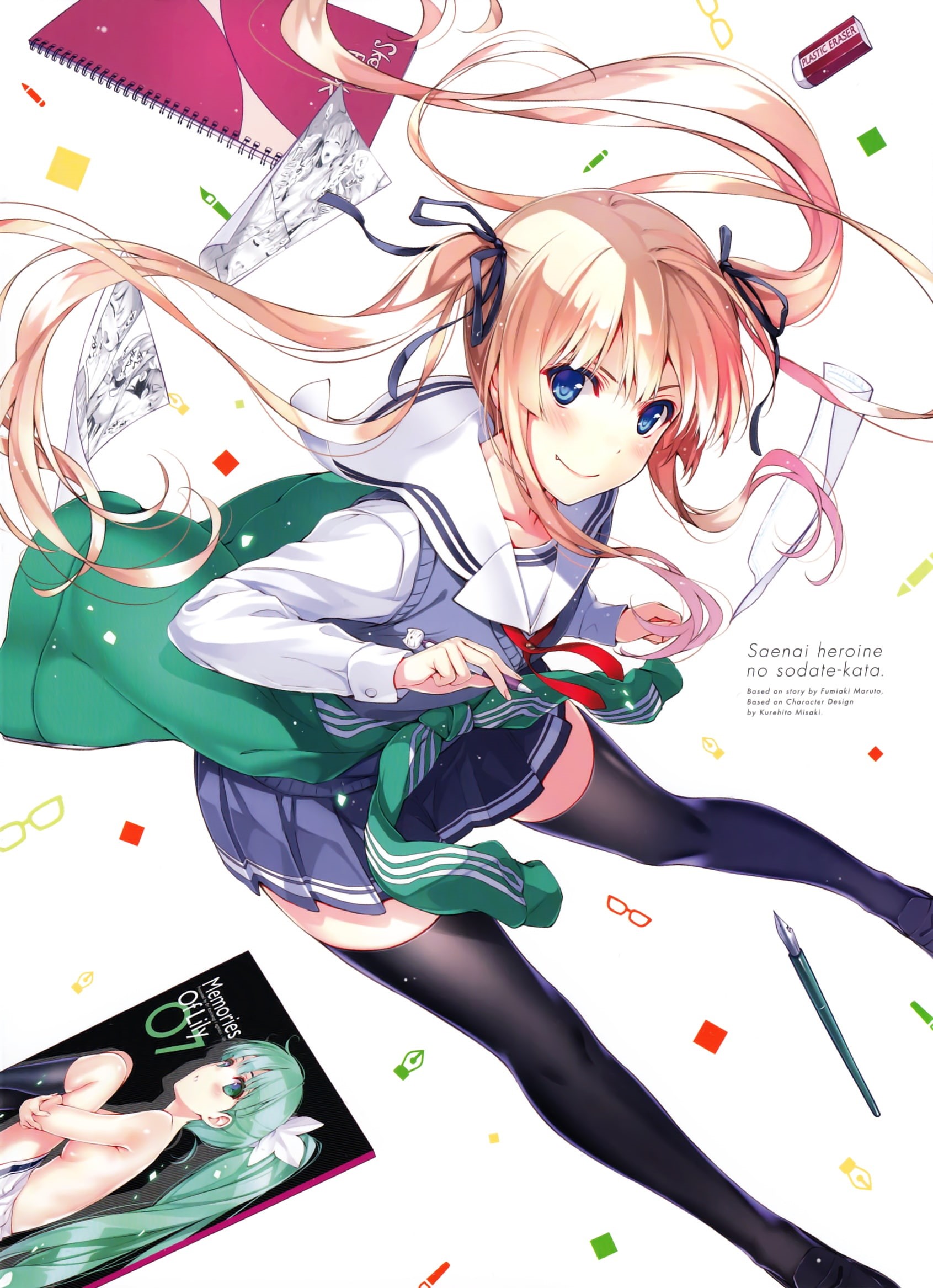 Saenai Heroine no Sodatekata, paint, hairstyle, 1080P, creativity, Sawamura Eriri Spencer, large group of objects, art and craft, hair, human hair, equipment, Phone HD Wallpaper