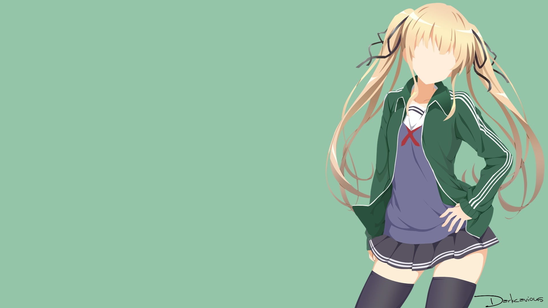 clothing, studio shot, young women, Saenai Heroine no Sodatekata, striped, anime, casual clothing, front view, adult, colored background, hair, lifestyles, HD Wallpaper