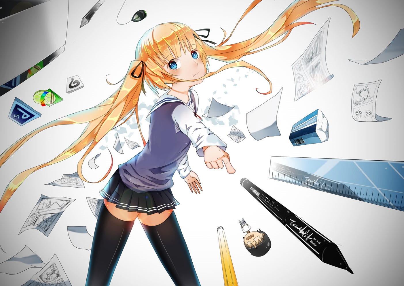 Saenai Heroine no Sodatekata, communication, women, Sawamura Eriri Spencer, front view, creativity, lifestyles, one person, technology, three quarter length, HD Wallpaper