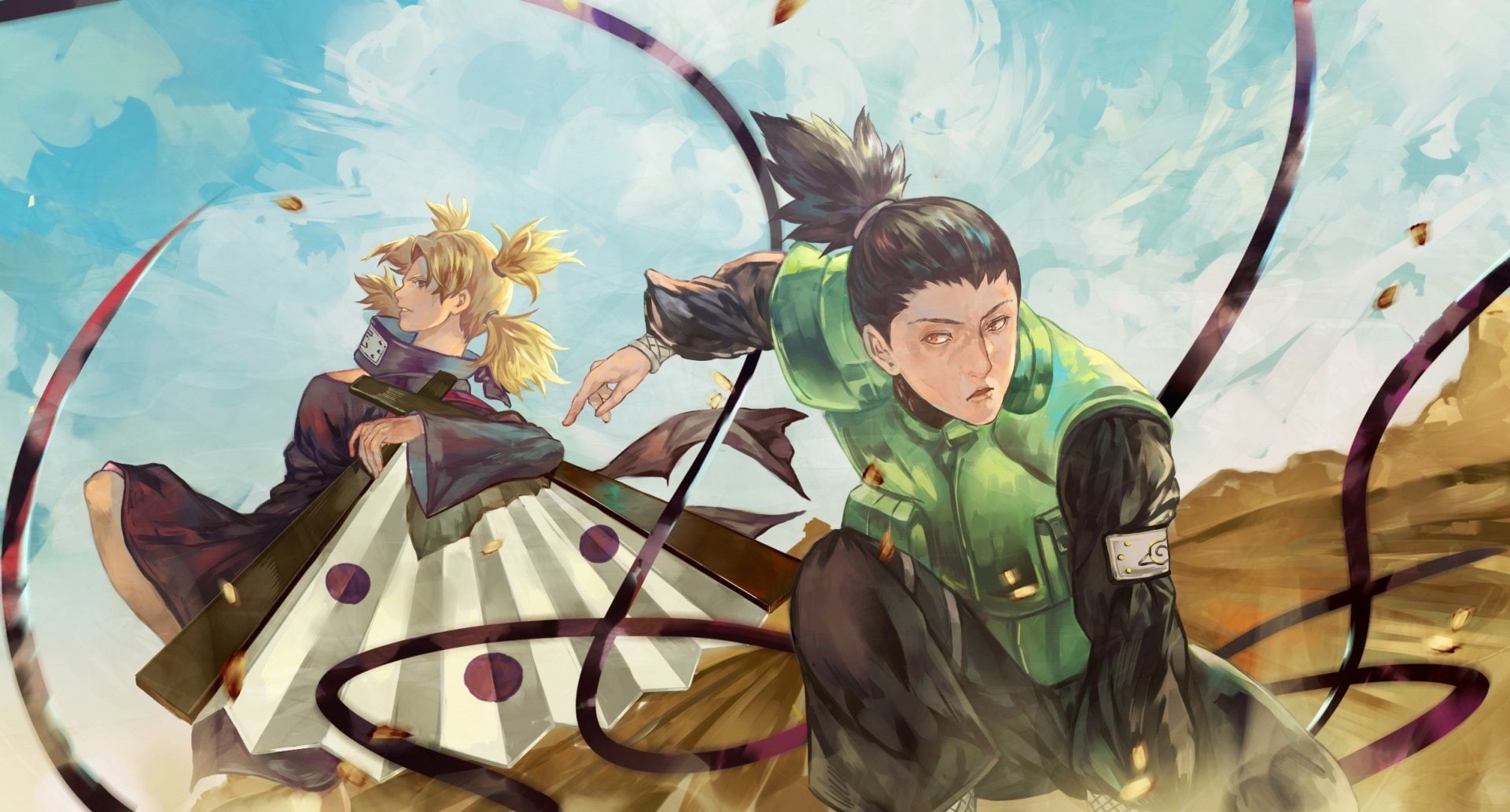 Shikamaru Nara, Anime, Temari (Naruto), Naruto, 1080P, HD Wallpaper