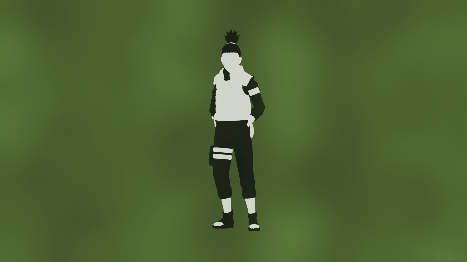 green color, business person, black background, studio shot, rear view, representation, sportsman, Naruto, activity, clothing, cut out, standing, 1080P, HD Wallpaper