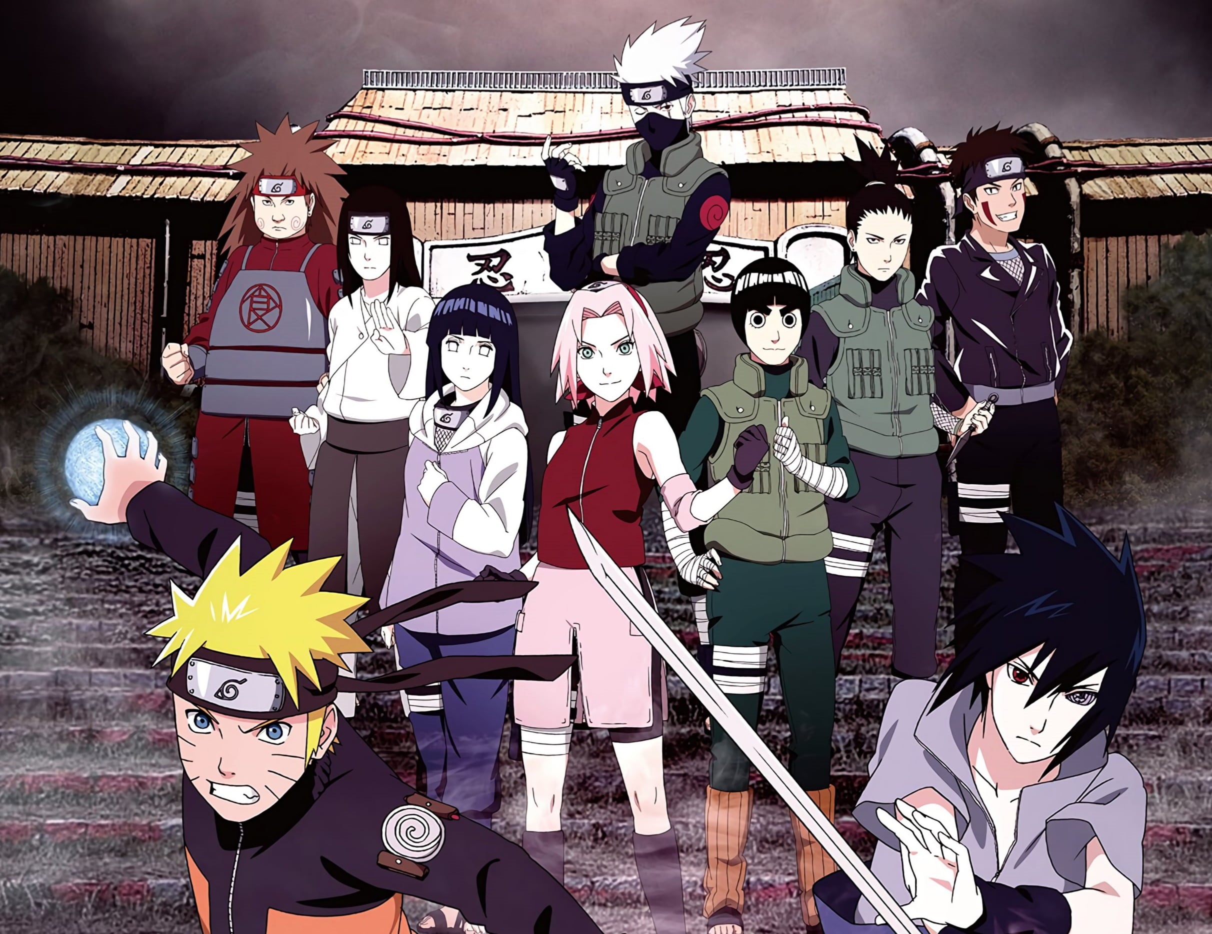 Shikamaru Nara, Kiba Inuzuka, 1080P, Rock Lee, Kakashi Hatake, Sakura Haruno, Hinata Hyūga, Neji Hyūga, Naruto, Naruto Uzumaki, Chōji Akimichi, Sasuke, HD Wallpaper