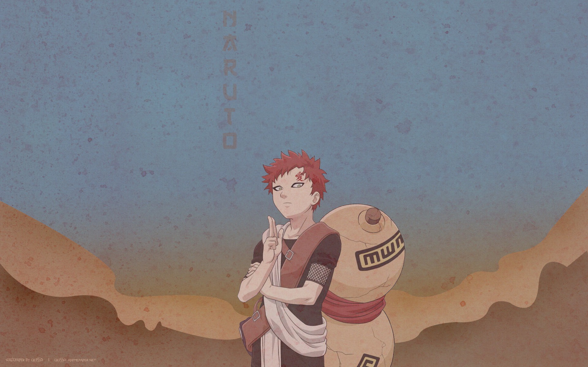 beautiful woman, front view, beauty, one person, adult, Anime, young adult, waist up, 1080P, standing, looking at camera, young women, Gaara (Naruto), HD Wallpaper