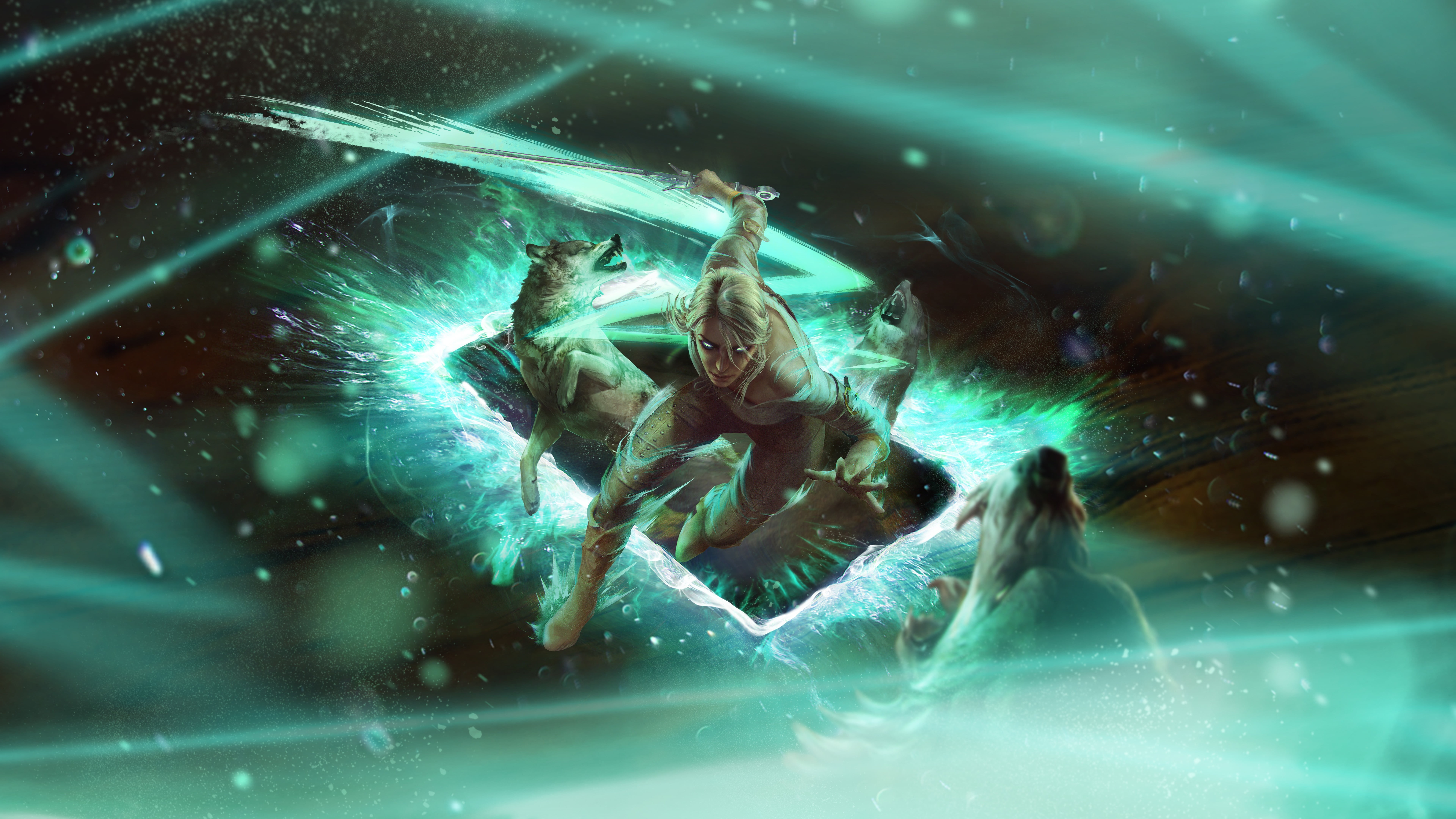 Quint, Cirilla Fiona Ellen Riannon, Gwent: the witcher card game, CRIS, 8K, HD Wallpaper