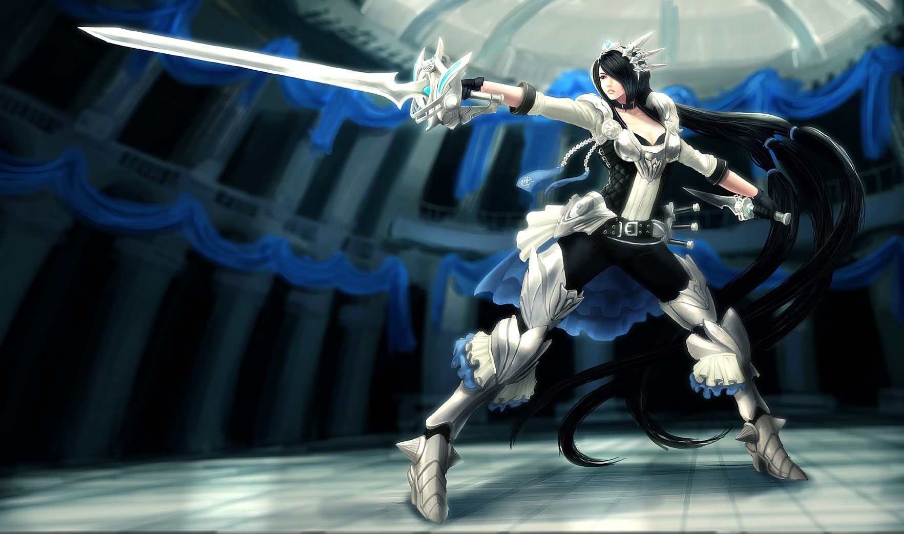human arm, stage, motion, one person, effort, young adult, 720P, arms raised, young men, mid-air, black, female, League of Legends, balance, anime, sport, HD Wallpaper