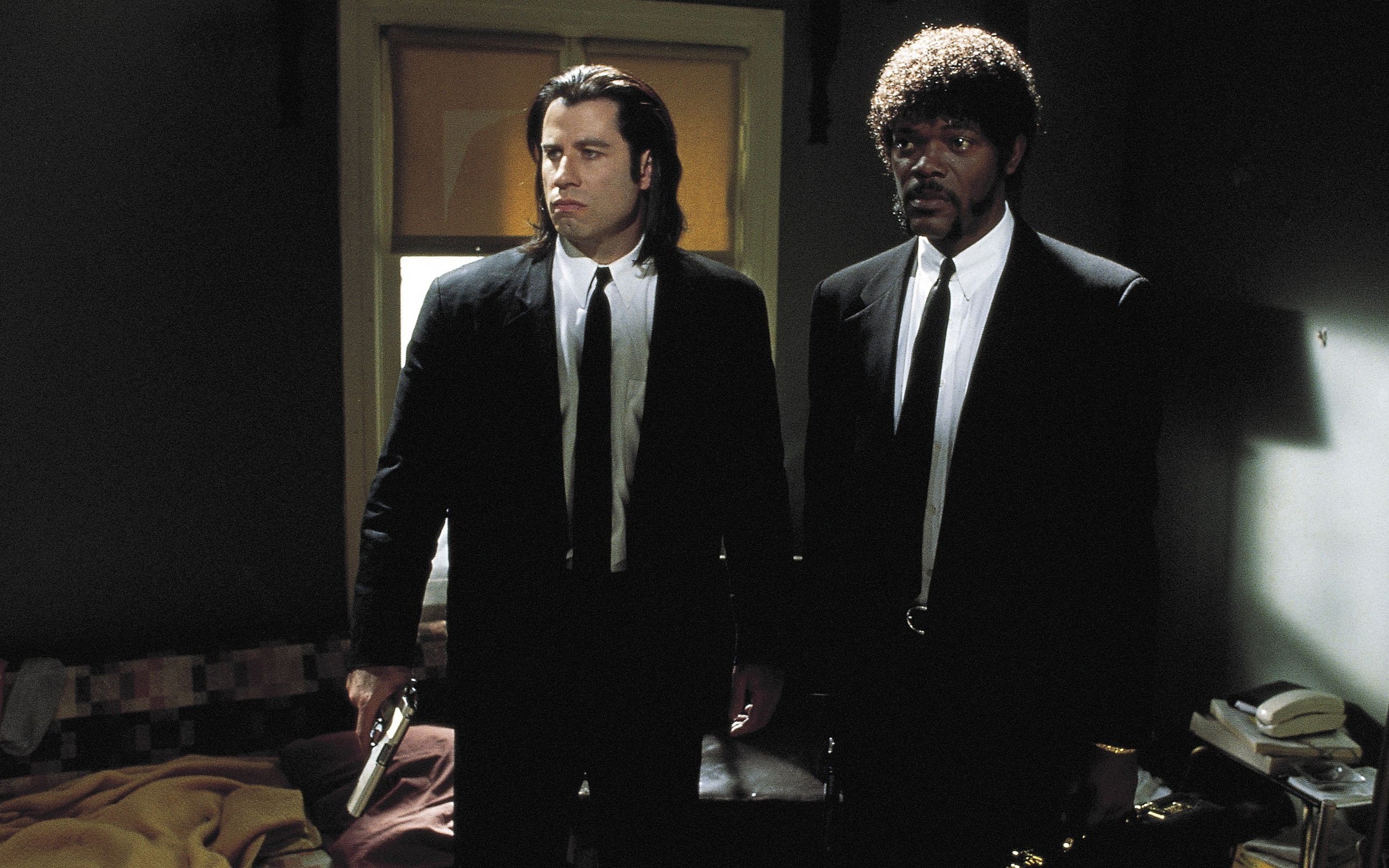 l, samuel, jackson, movie, 2K, fiction, travolta, john, film, pulp, HD Wallpaper