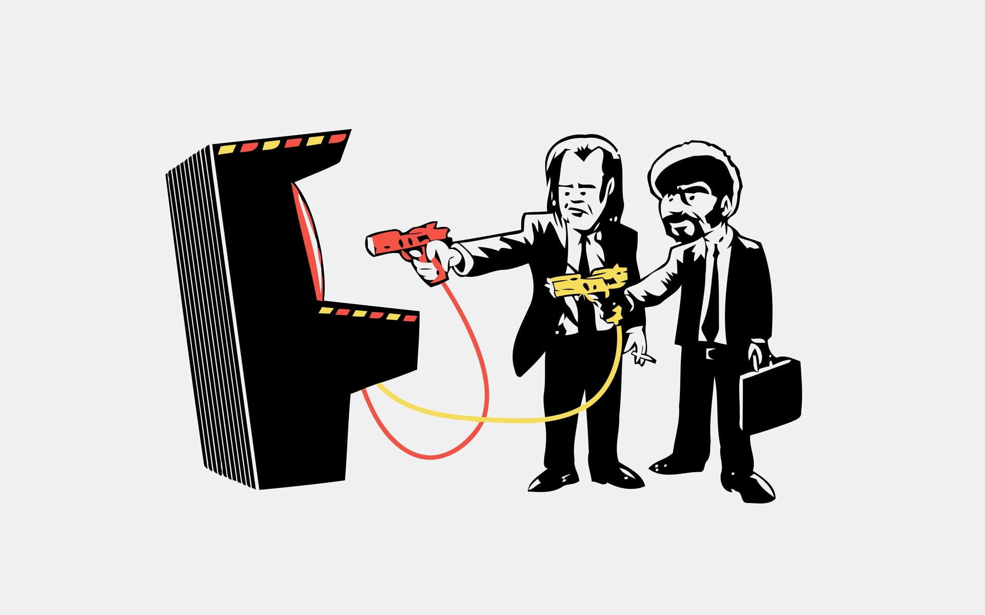 alternative, john, fiction, x, 1080P, art, Banksy, travolta, Pulp Fiction, hd, jackson, l, samuel, pulp, HD Wallpaper