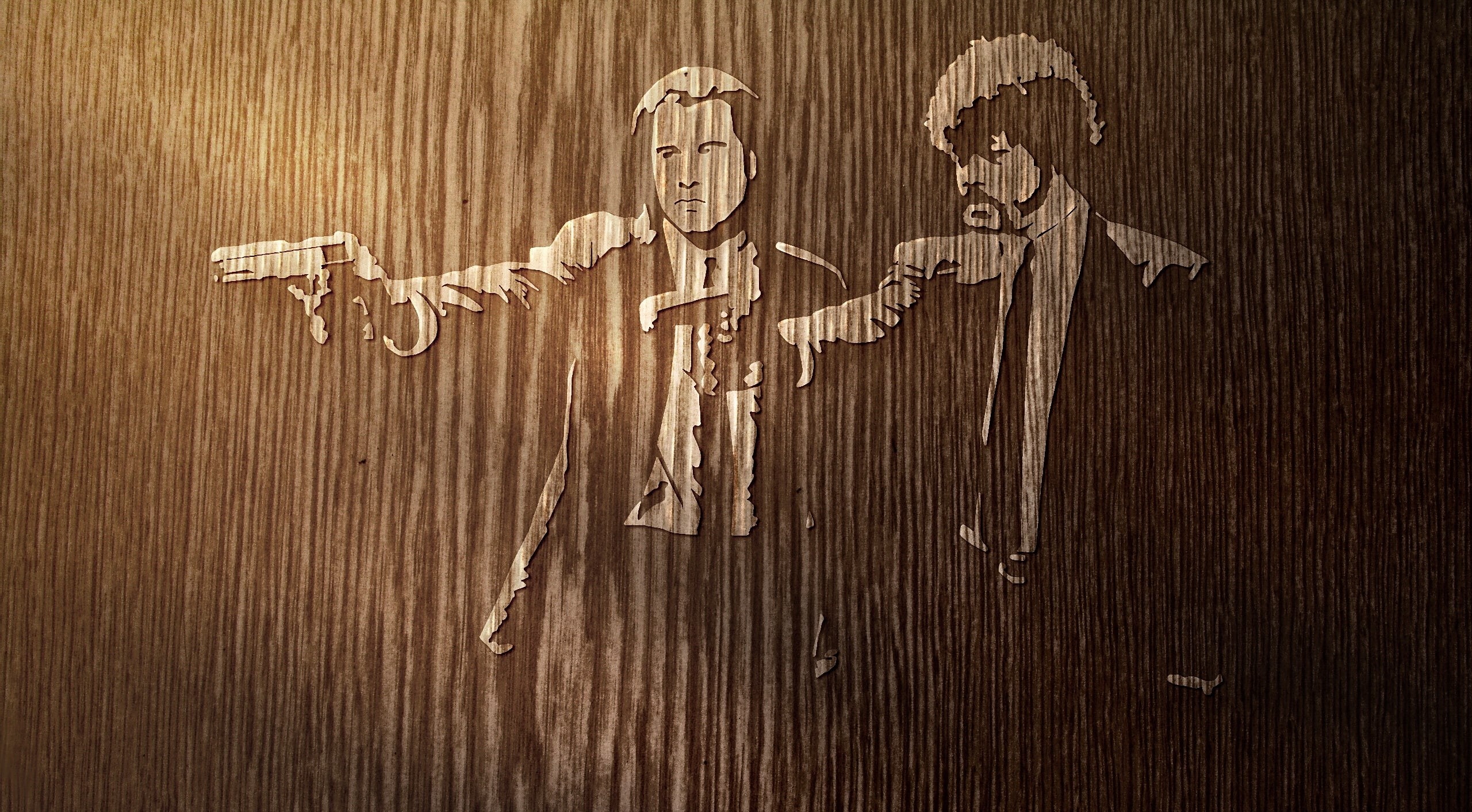 offspring, wood - material, no people, john, Engraving, indoors, Aero, wood grain, Wood, togetherness, representation, art and craft, creativity, travolta, HD Wallpaper