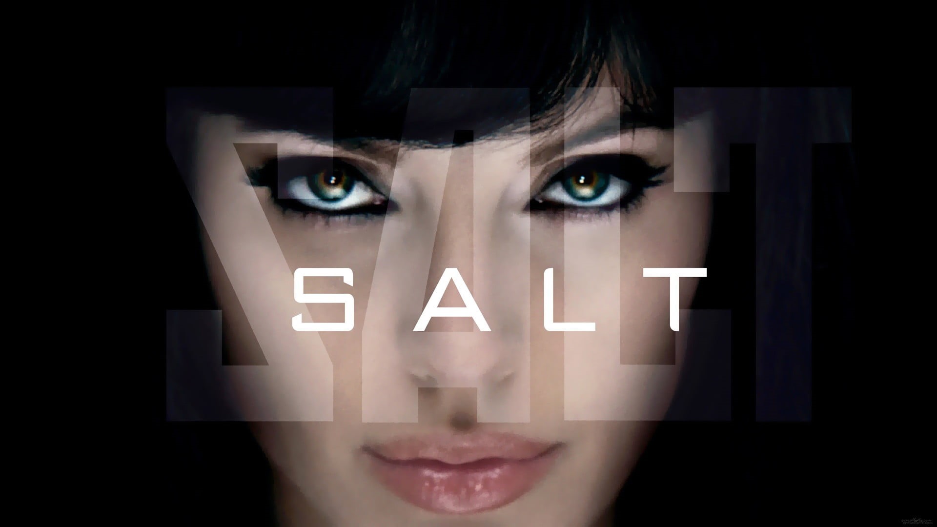 one person, beautiful woman, young adult, text, salt, indoors, human face, communication, close-up, women, human body part, Salt (movie), movies, adult, HD Wallpaper