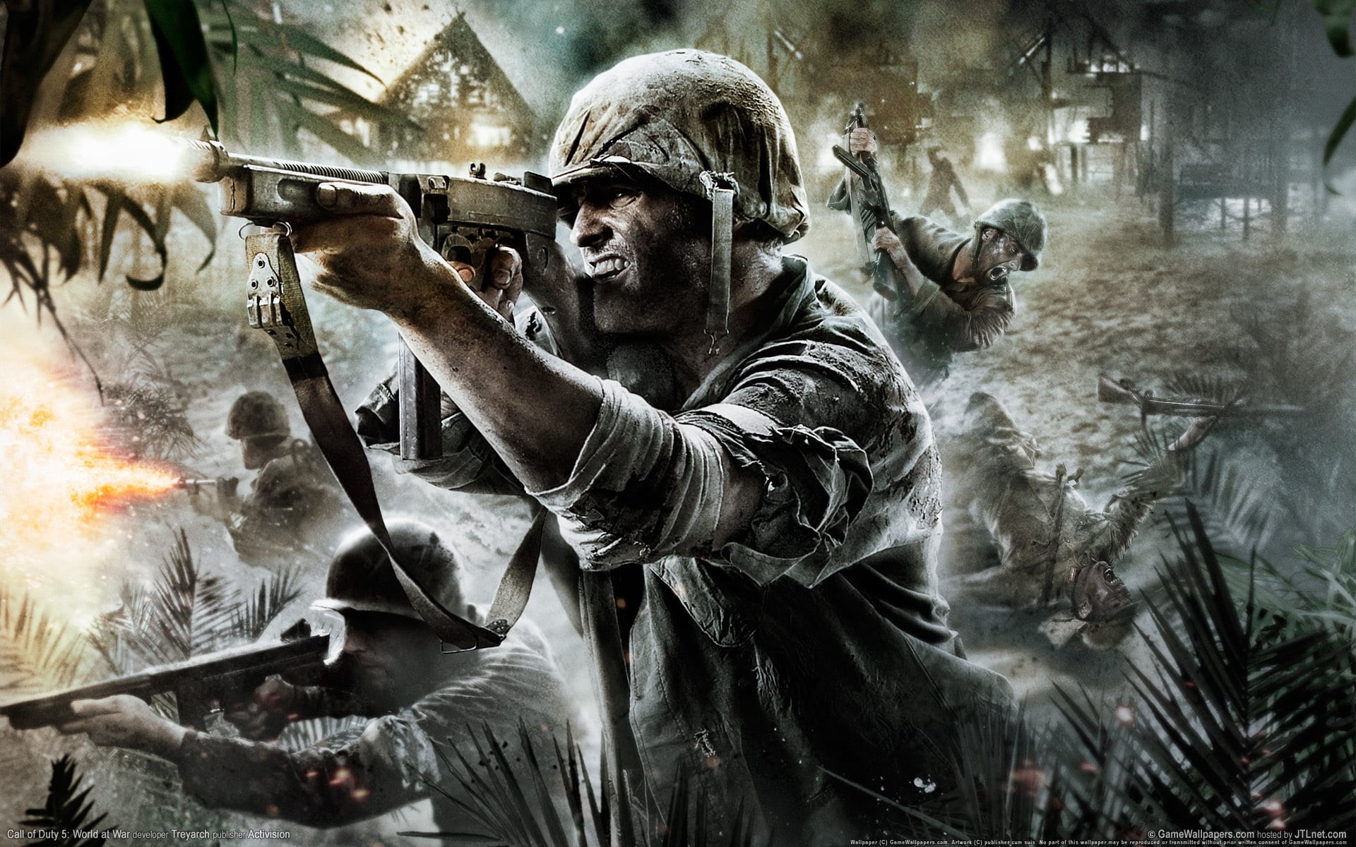 adult, holding, COD World at War, headwear, army, weapon, outdoors, smoke - Physical Structure, mask, death, occupation, aggression, gun, Machine, person, HD Wallpaper