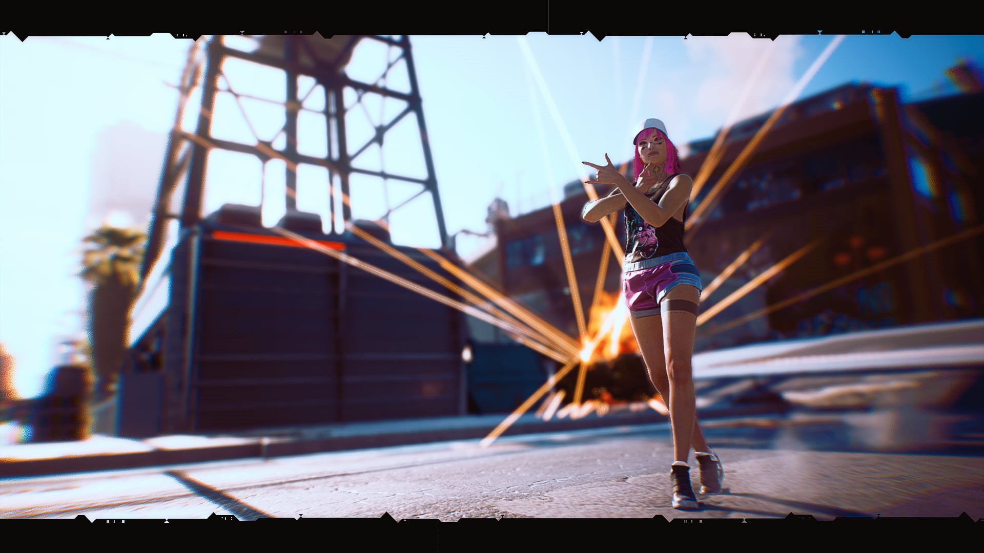 Cyberpunk 2077, 1080P, cyber city, V, Sailor Moon, HD Wallpaper