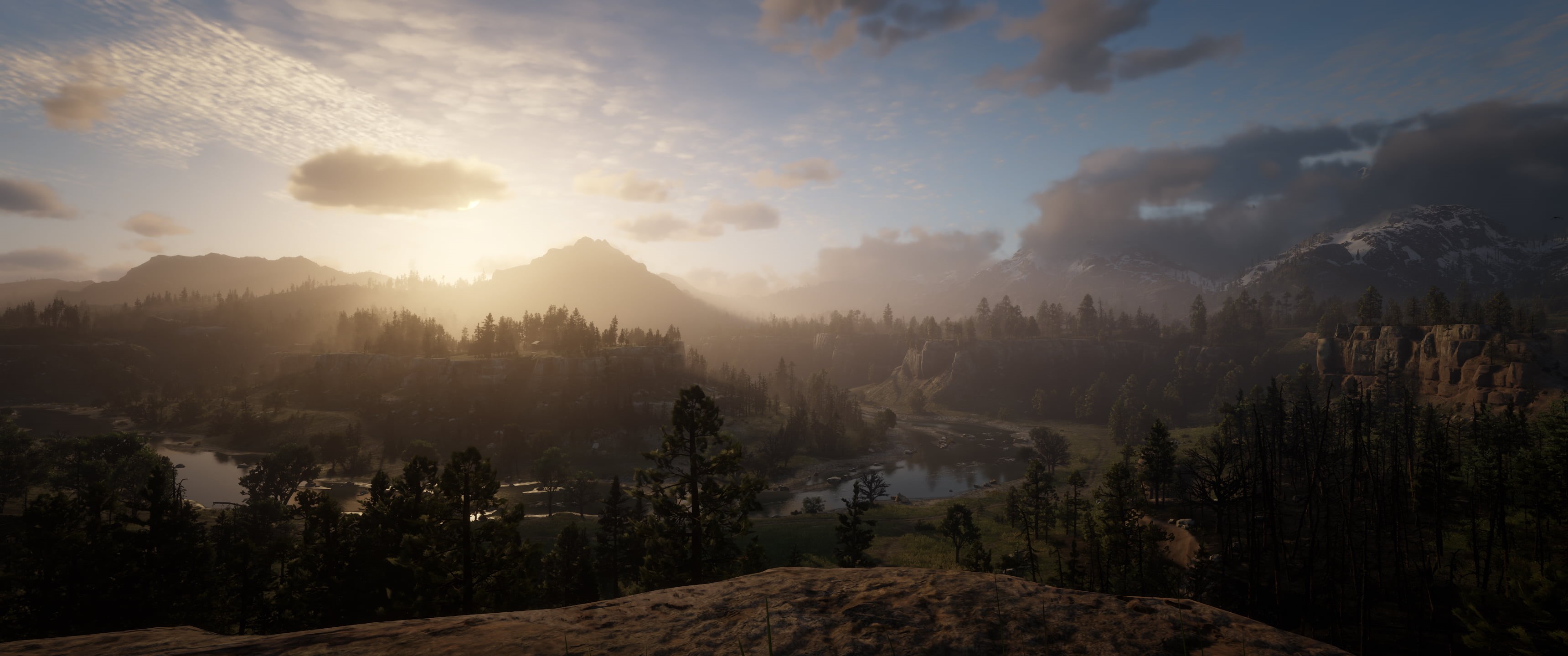 Video Game Landscape, Red Dead Redemption 2, screen shot, 2K, Rockstar Games, HD Wallpaper