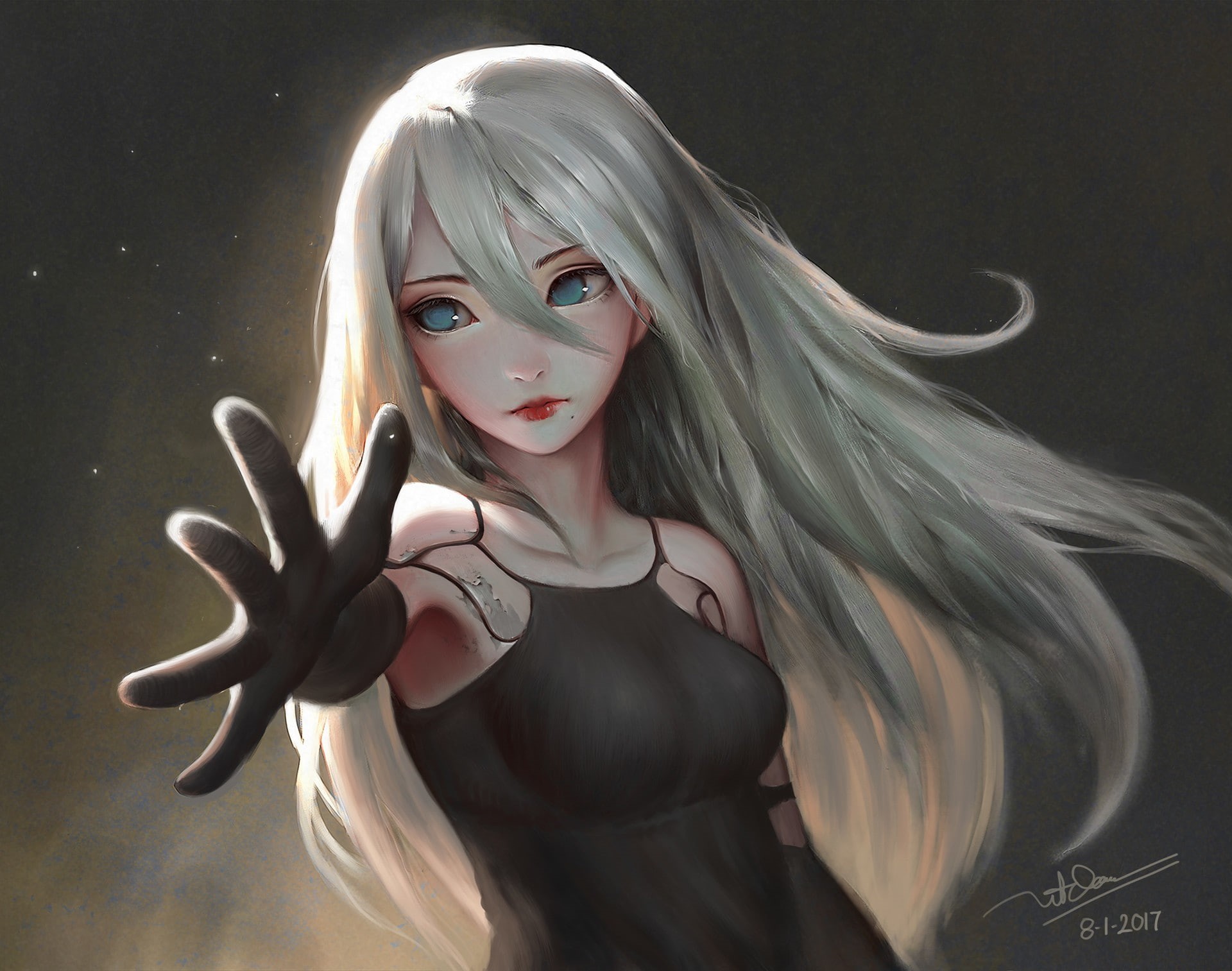 anime, fantasy art, NieR, cyborg, Nier: Automata, A2 (Nier: Automata), 1080P, HD Wallpaper