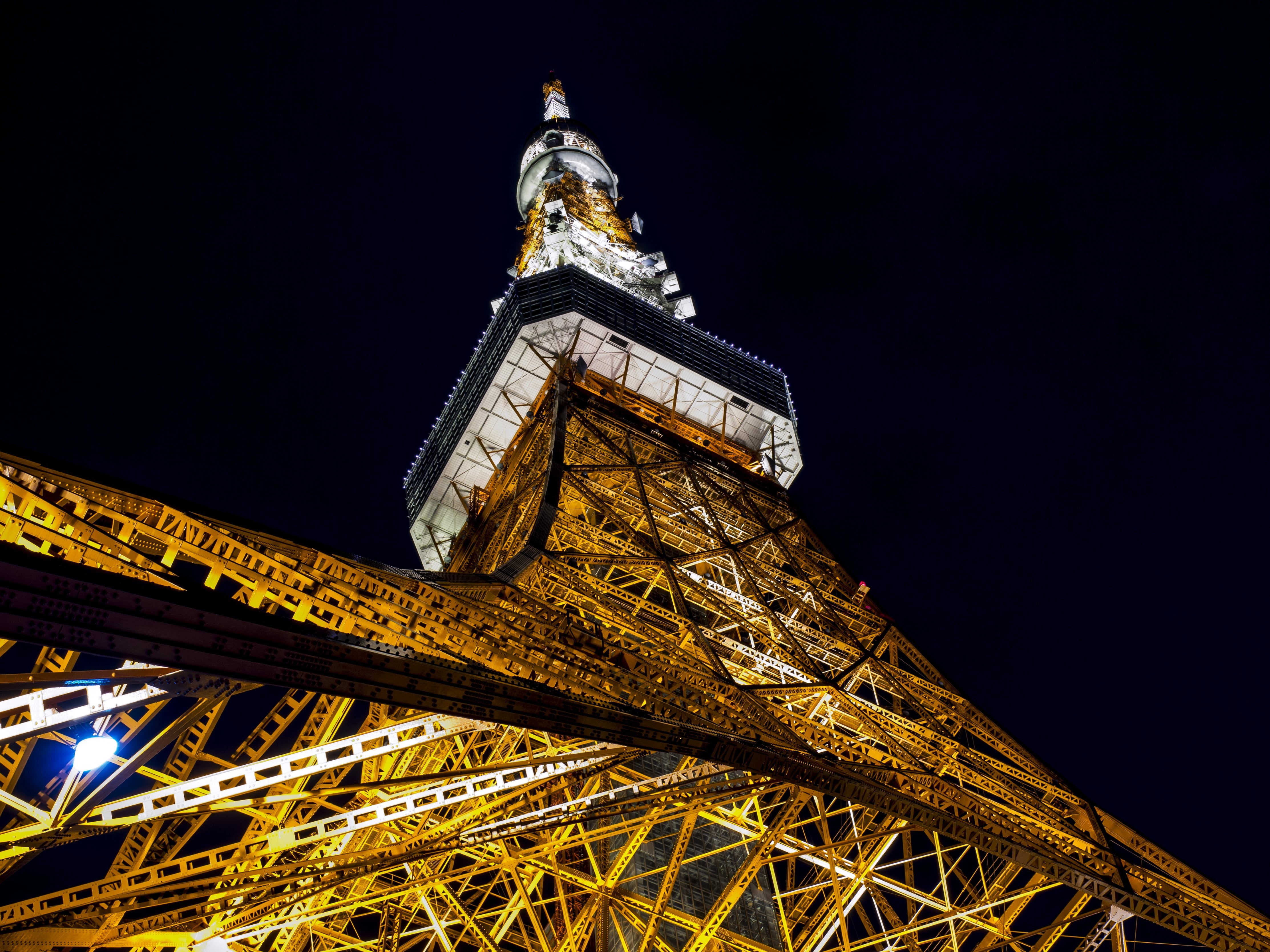 illuminated, no people, travel destinations, religion, tower, outdoors, architecture, built structure, city, sky, 4K, building exterior, the past, night, HD Wallpaper