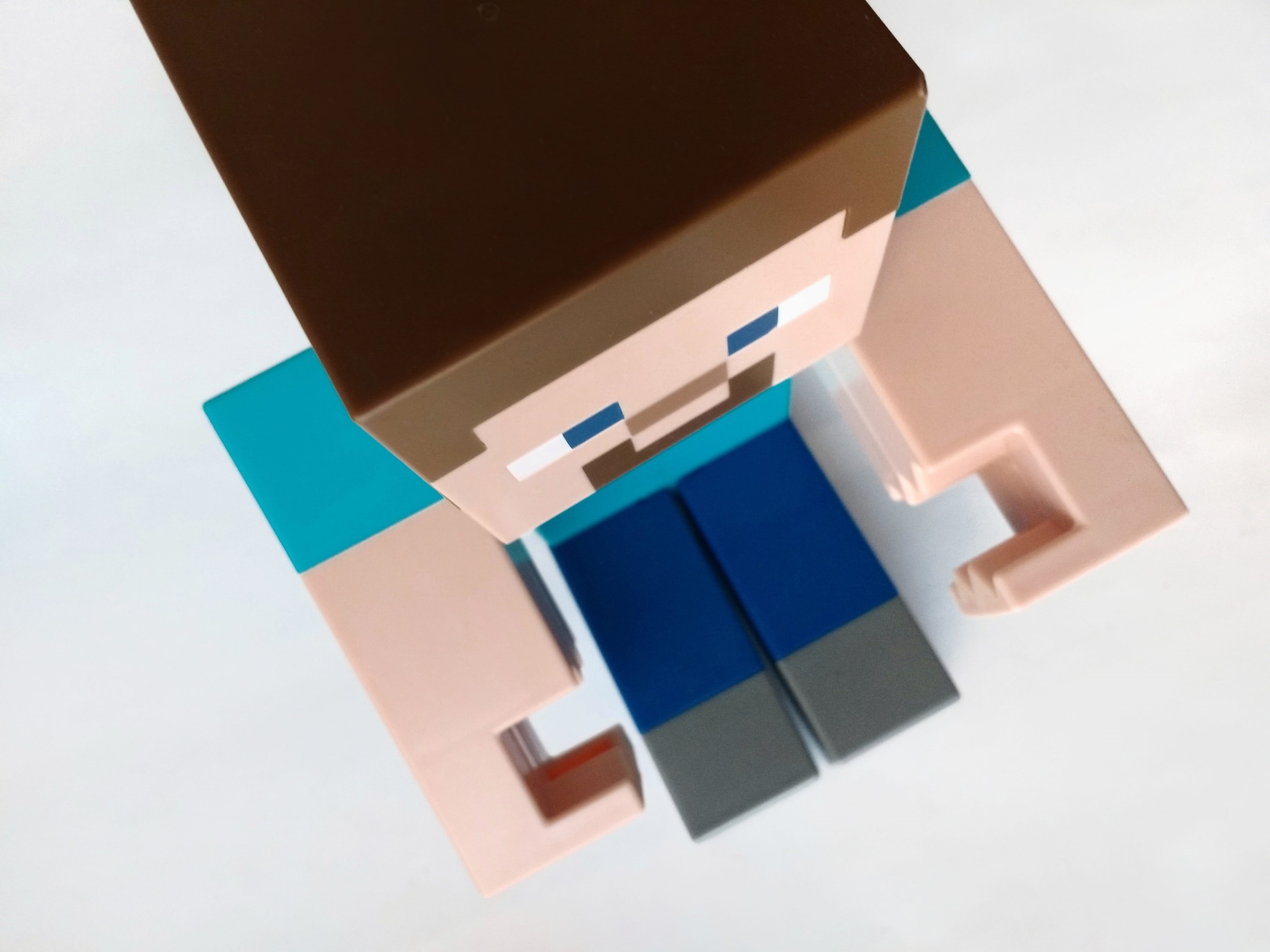 figure, technology, copy space, white background, 4K, blue, closeup, paper, close-up, file folder, no people, object, toy, multi colored, minecraft, letter, HD Wallpaper