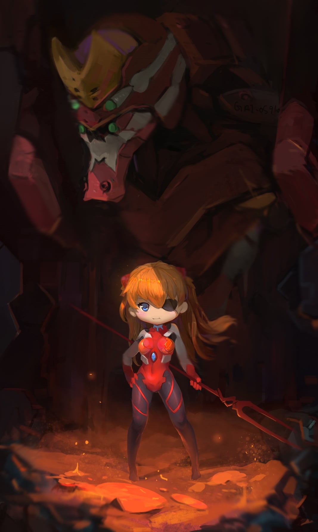 offspring, celebration, childhood, indoors, full length, obscured face, 720P, mech, arts culture and entertainment, mask - disguise, EVA Unit 02, costume, Phone HD Wallpaper
