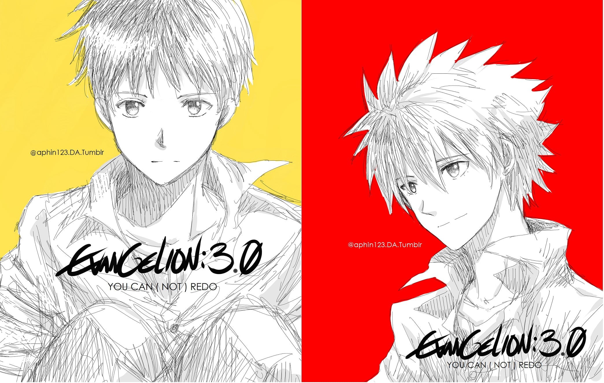 Neon Genesis Evangelion, western script, manga, casual clothing, Nagisa Kaworu, anime boys, communication, Ikari Shinji, portrait, real people, text, 1080P, HD Wallpaper
