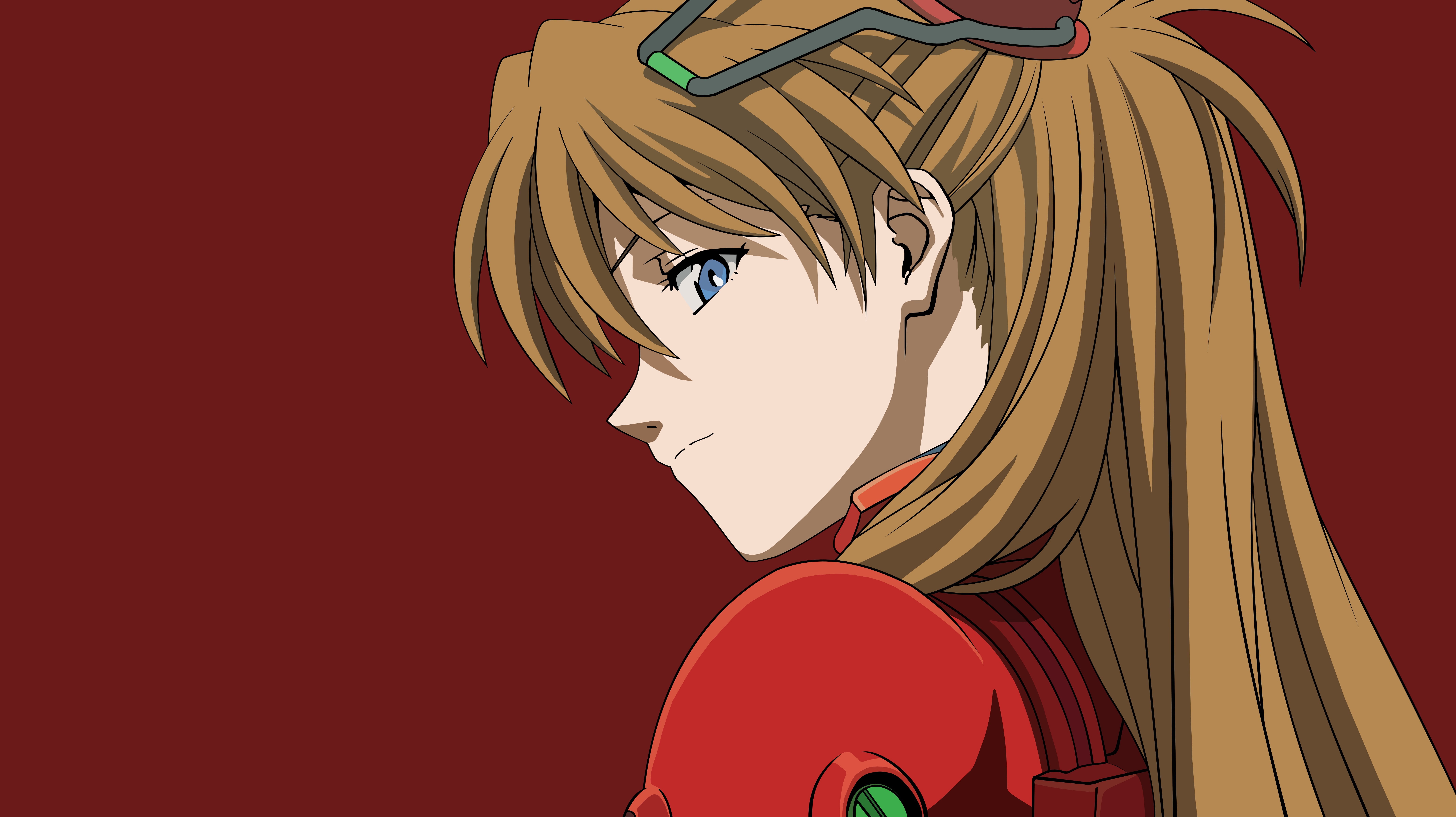 girls, neon, manga, langley, red, asuka, genesis, anime, view, eyes, side, blue, soryu, rebuild, evangelion, 8K, series, HD Wallpaper