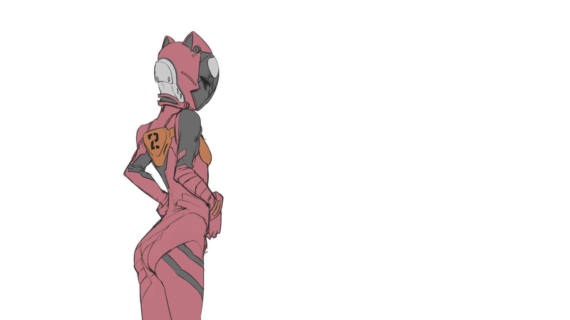 simple, rebuild, soryu, background, langley, genesis, evangelion, 1080P, neon, asuka, HD Wallpaper