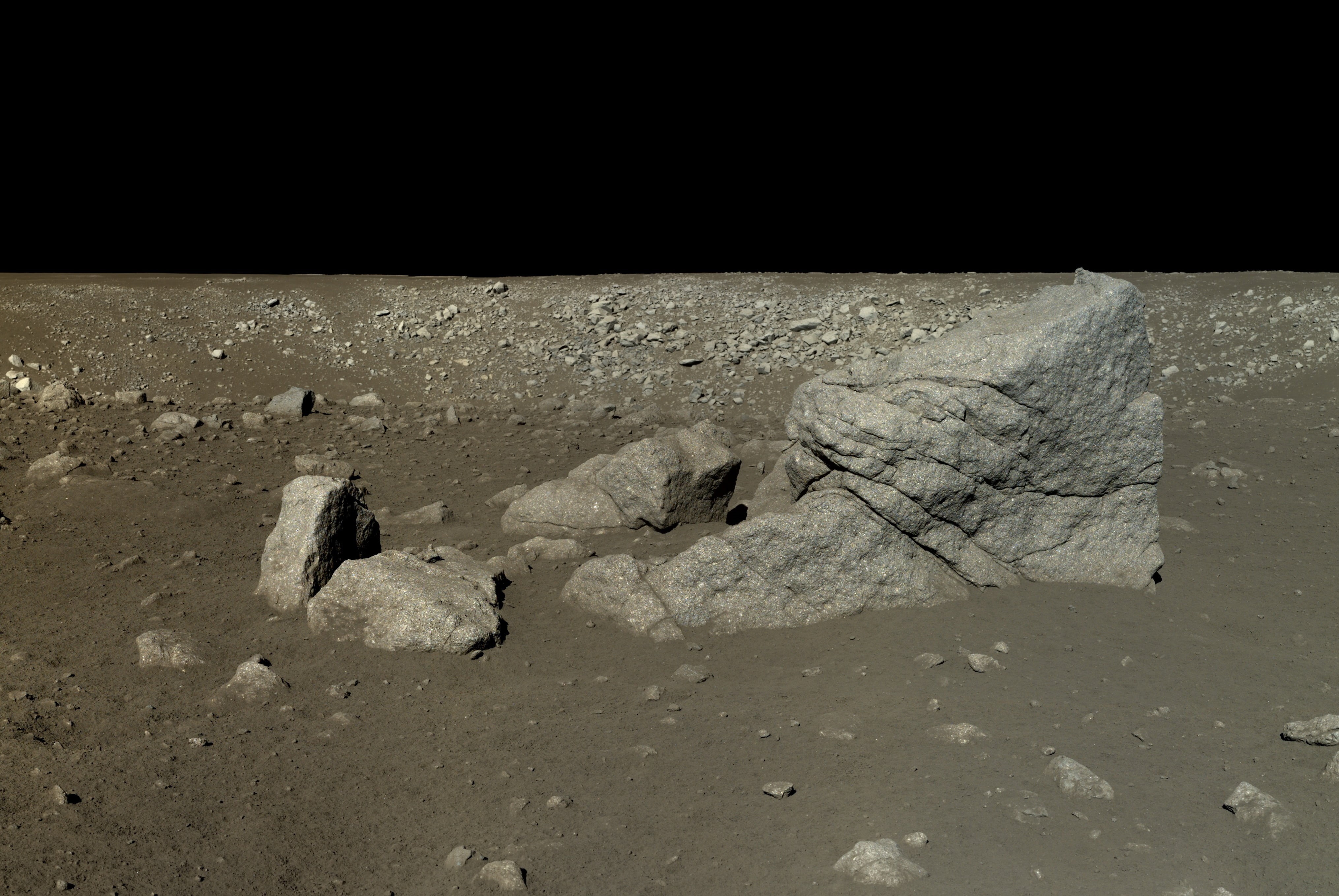 stone, Change 3, gray, sand, nature, space, solid, outdoors, architecture, bone, water, sunlight, day, rock - object,  Moon, 4K, land, high angle view, HD Wallpaper