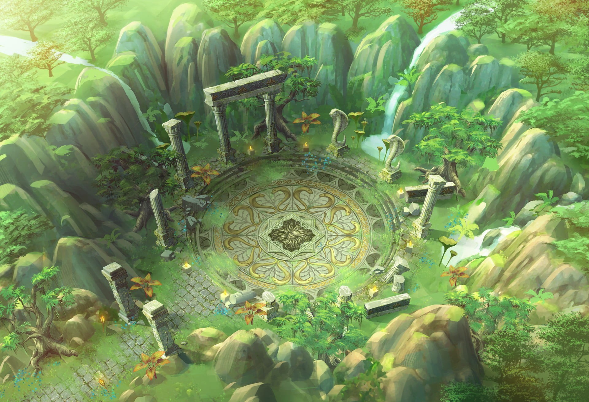 human representation, application, growth, fantasy art, leaf, creativity, artwork, outdoors, 1080P, day, statue, nature, art and craft, concept art, park, HD Wallpaper