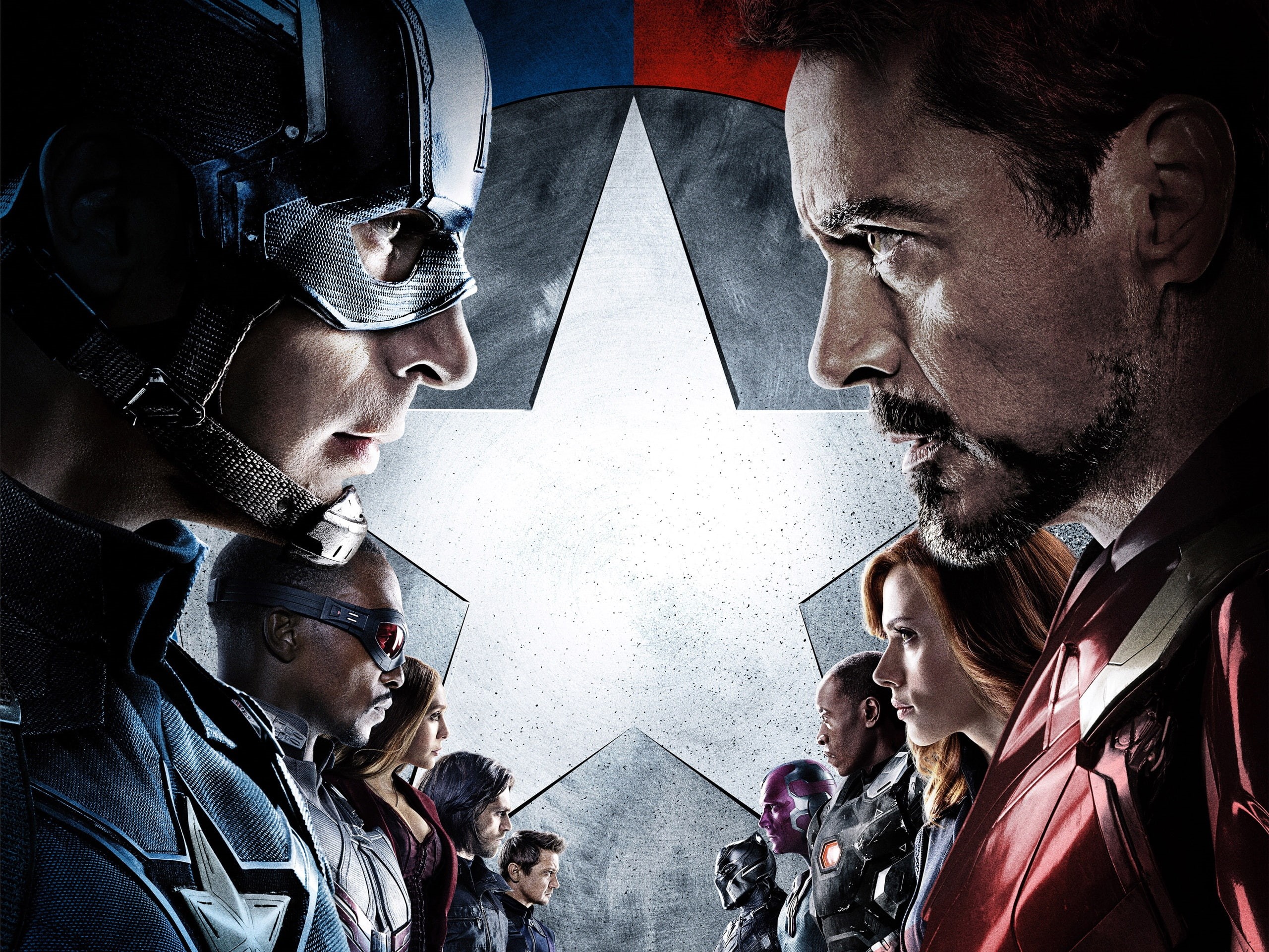 Captain, Civil, America, War, 2016, 2K, HD Wallpaper