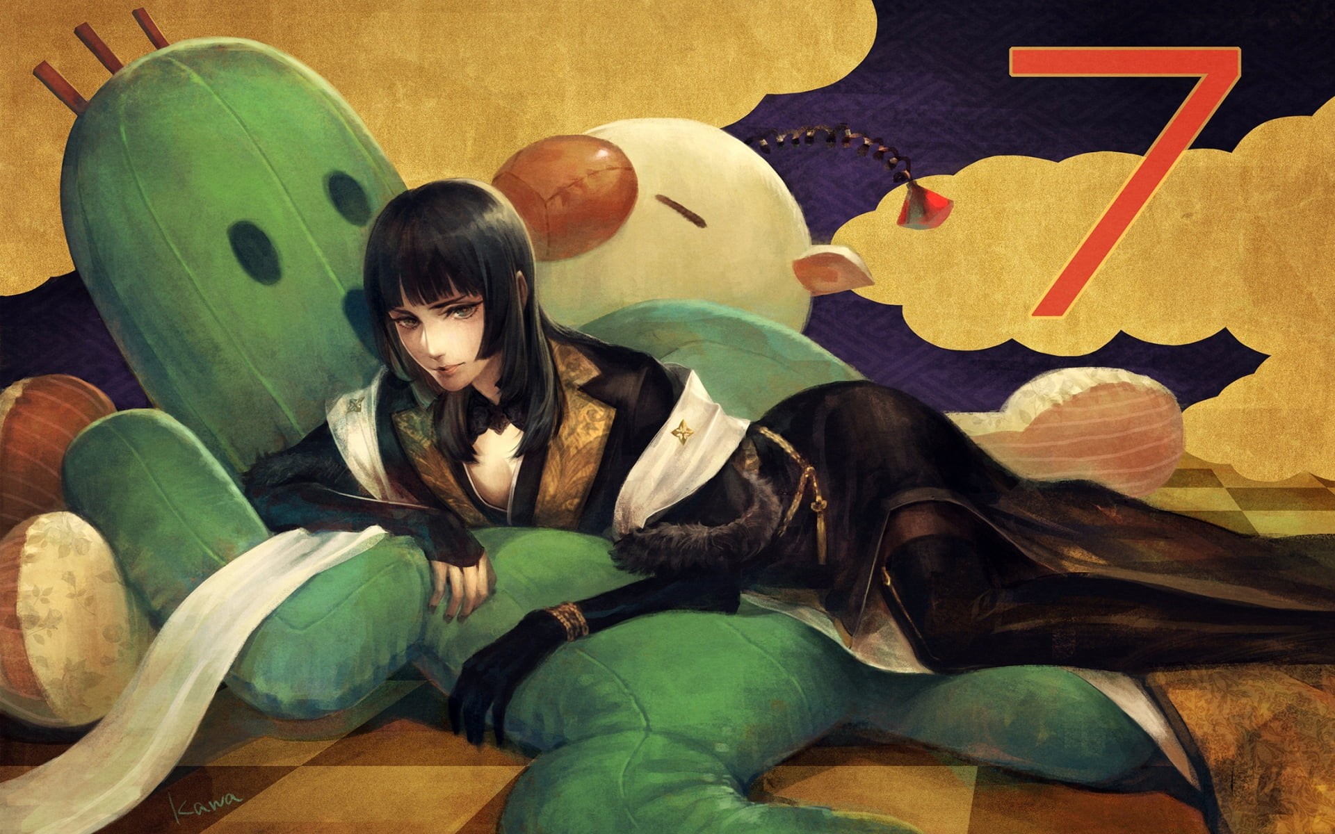 portrait, Games, 1080P, young adult, innocence, relaxation, women, casual clothing, art and craft, lifestyles, Final Fantasy, one person, sitting, young women, HD Wallpaper
