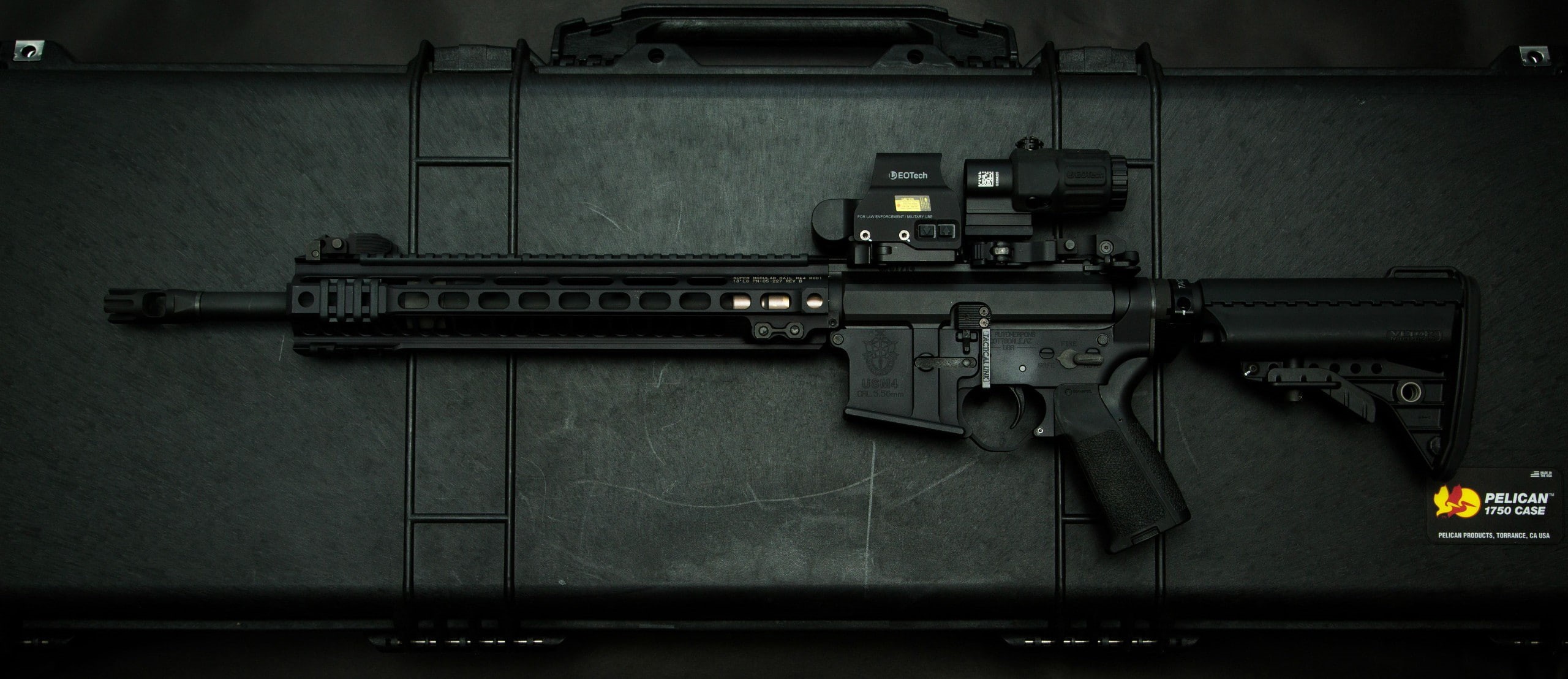 assault rifle, black rifle, AR-15, 2K, gun, HD Wallpaper