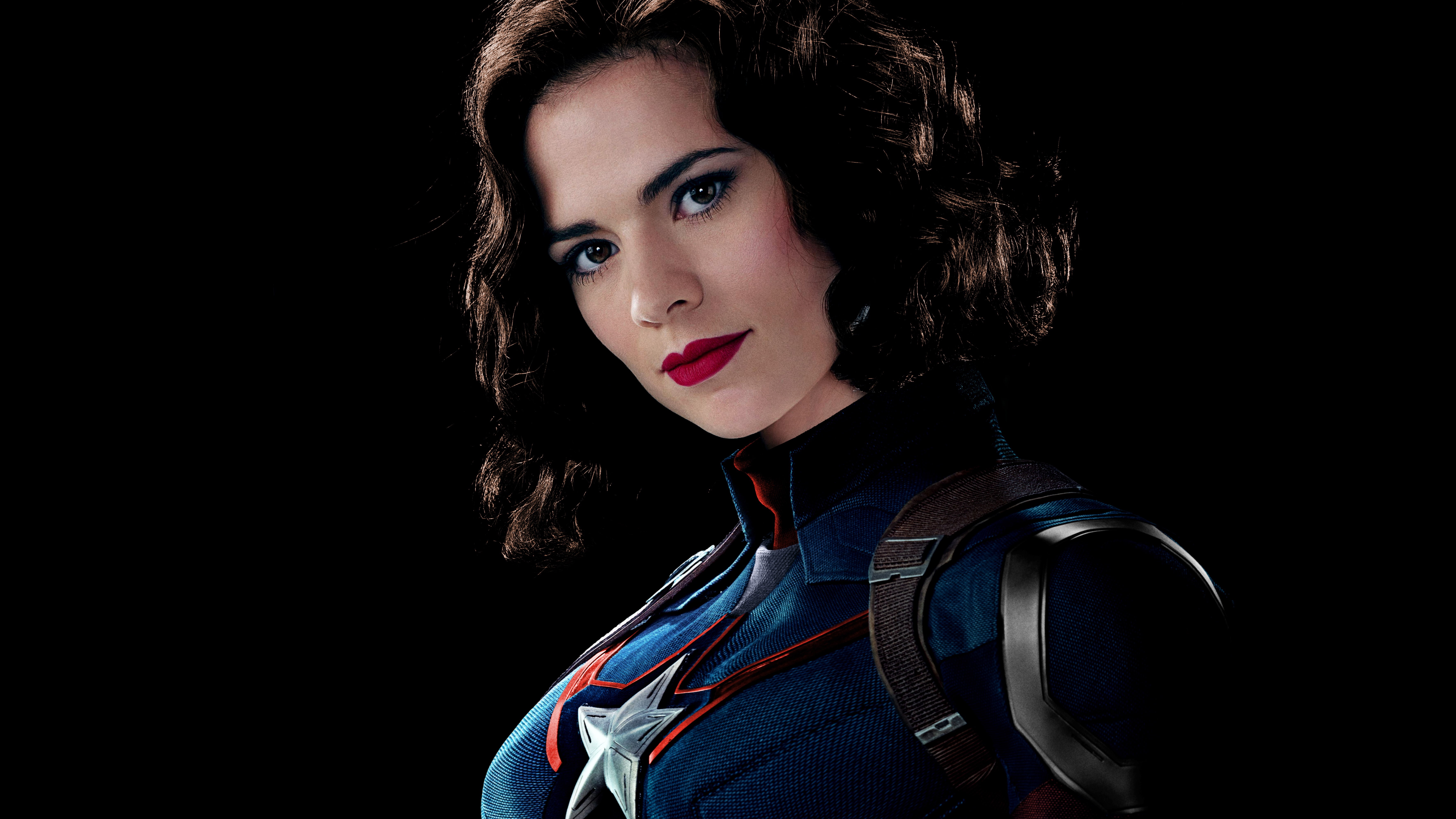 Captain America, 5K, 4K, Marvel Comics, 8K, Peggy Carter, Hayley Atwell, HD Wallpaper