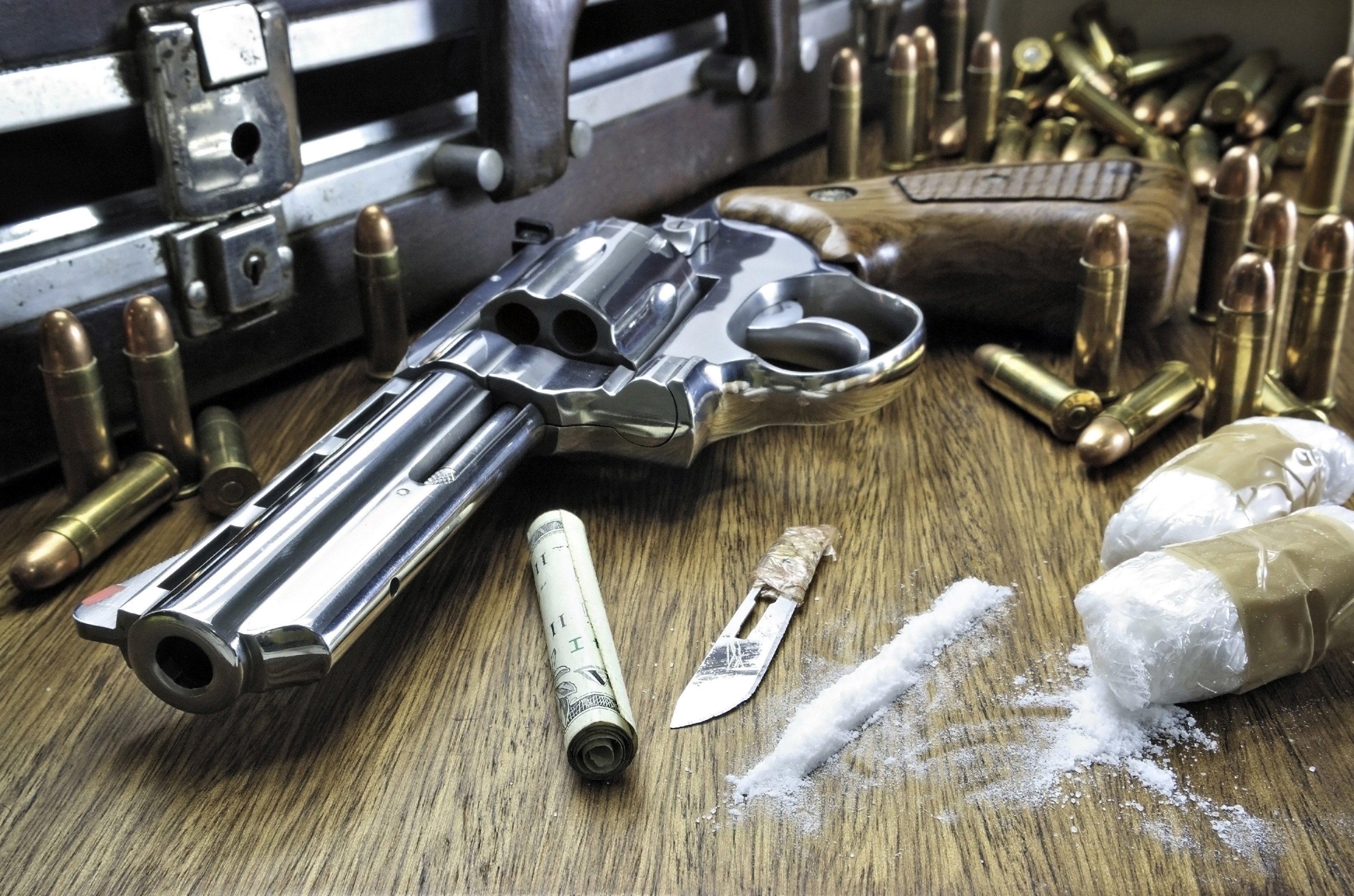 Cocaine, cigarette, crime, Ammo, weapon, Bullet, Dark, gun, drugs, 2K, HD Wallpaper