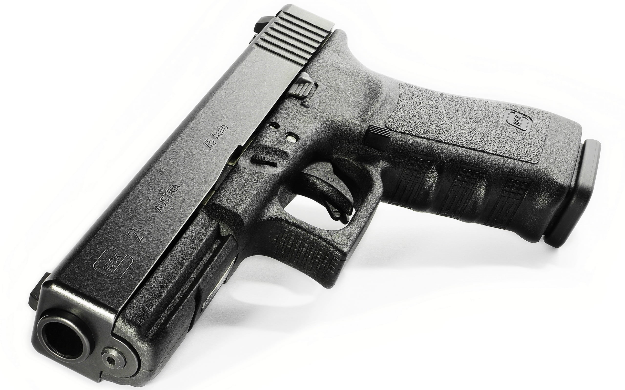protection, black, cut out, close-up, safety, pistol, white background, still life, indoors, sign, weapon, aggression, studio shot, warning sign, security, HD Wallpaper