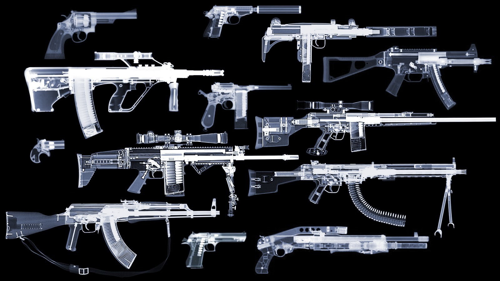 indoors, single object, connection, three dimensional, shape, technology, frozen, x rays gun rifles pistol steyr aug uzi hk ump akm fn scar h mauser c96 heckler koch desert eagle walther ppk smith wesson remington deringer franchi spas 12 g3a3, HD Wallpaper
