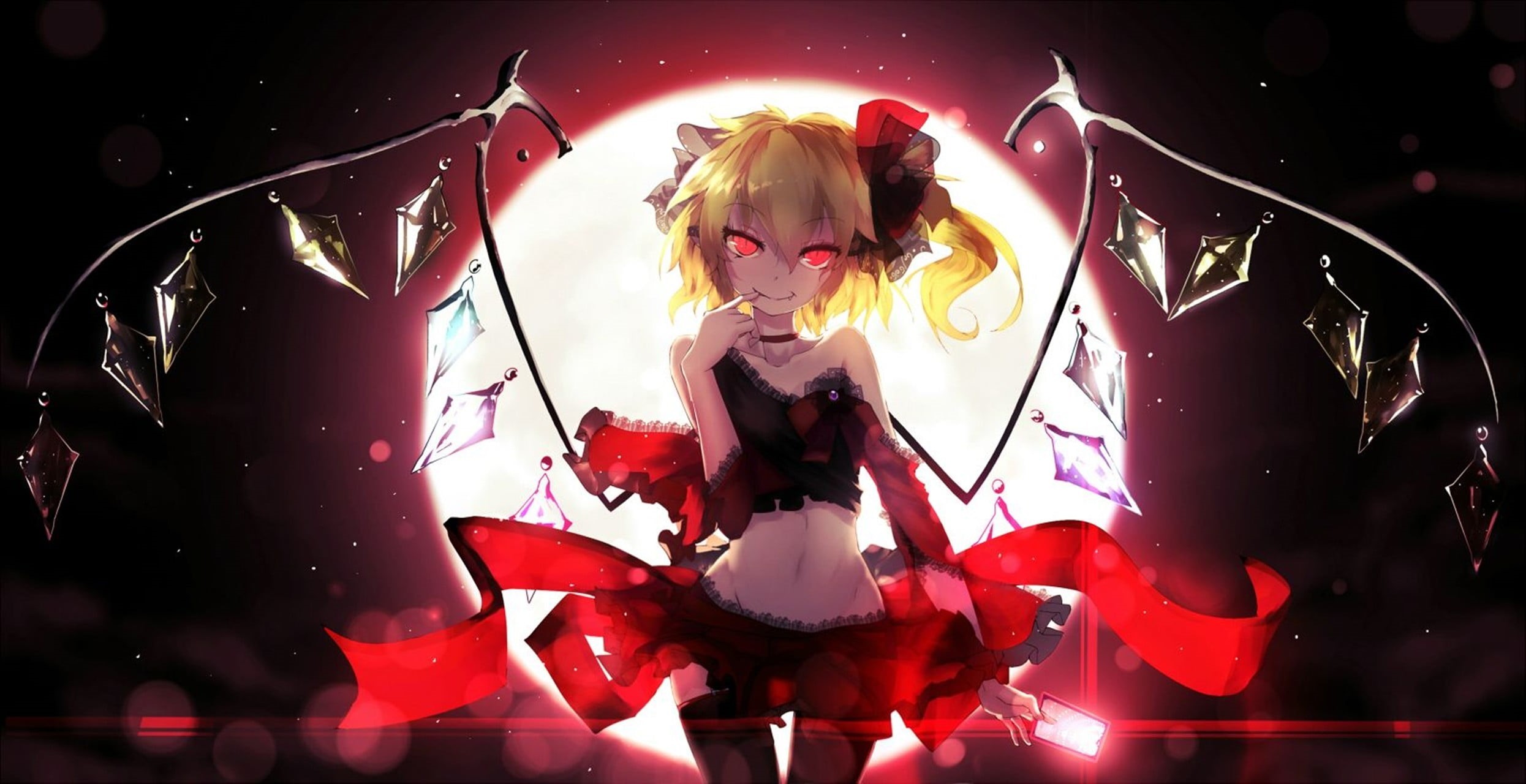 Touhou, women, anime girls, beauty, red, young adult, fashion, one person, front view, looking at camera, arts culture and entertainment, young women, 1080P, HD Wallpaper