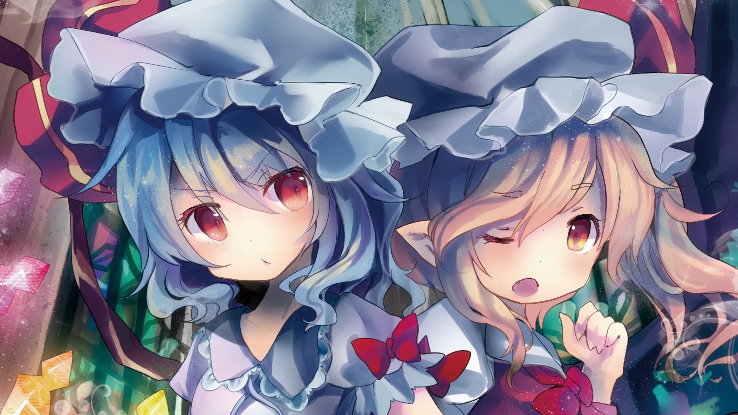 indoors, craft, art and craft, close-up, Touhou, 1080P, floral pattern, human representation, creativity, anime girls, flower, representation, high angle view, HD Wallpaper