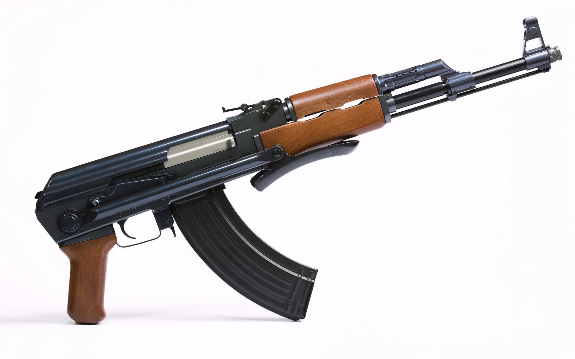 copy space, violence, warning sign, aiming, shooting A Weapon, automatic, aggression, hunting, Kalashnikov, weapon, danger, brown, gun, military, black, HD Wallpaper