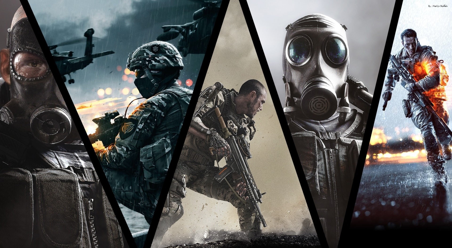 fps, 1080P, people, battlefield, Games, game, protection, helmet, weapon, gun, covers, protective mask - workwear, headwear, work helmet, police force, HD Wallpaper