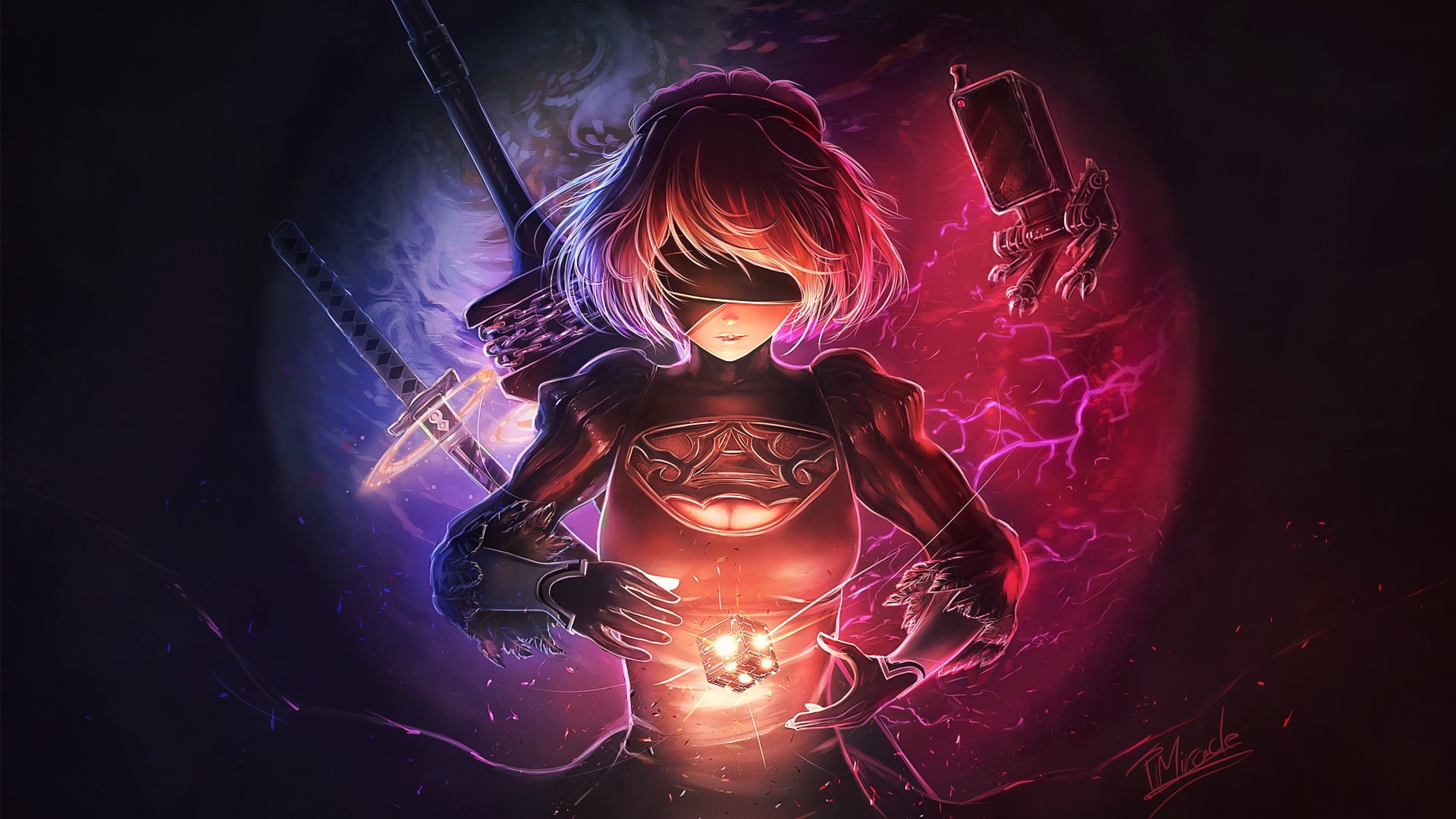games, deviantart, hd, 1080P, 2017 games, nier automata, artwork, HD Wallpaper