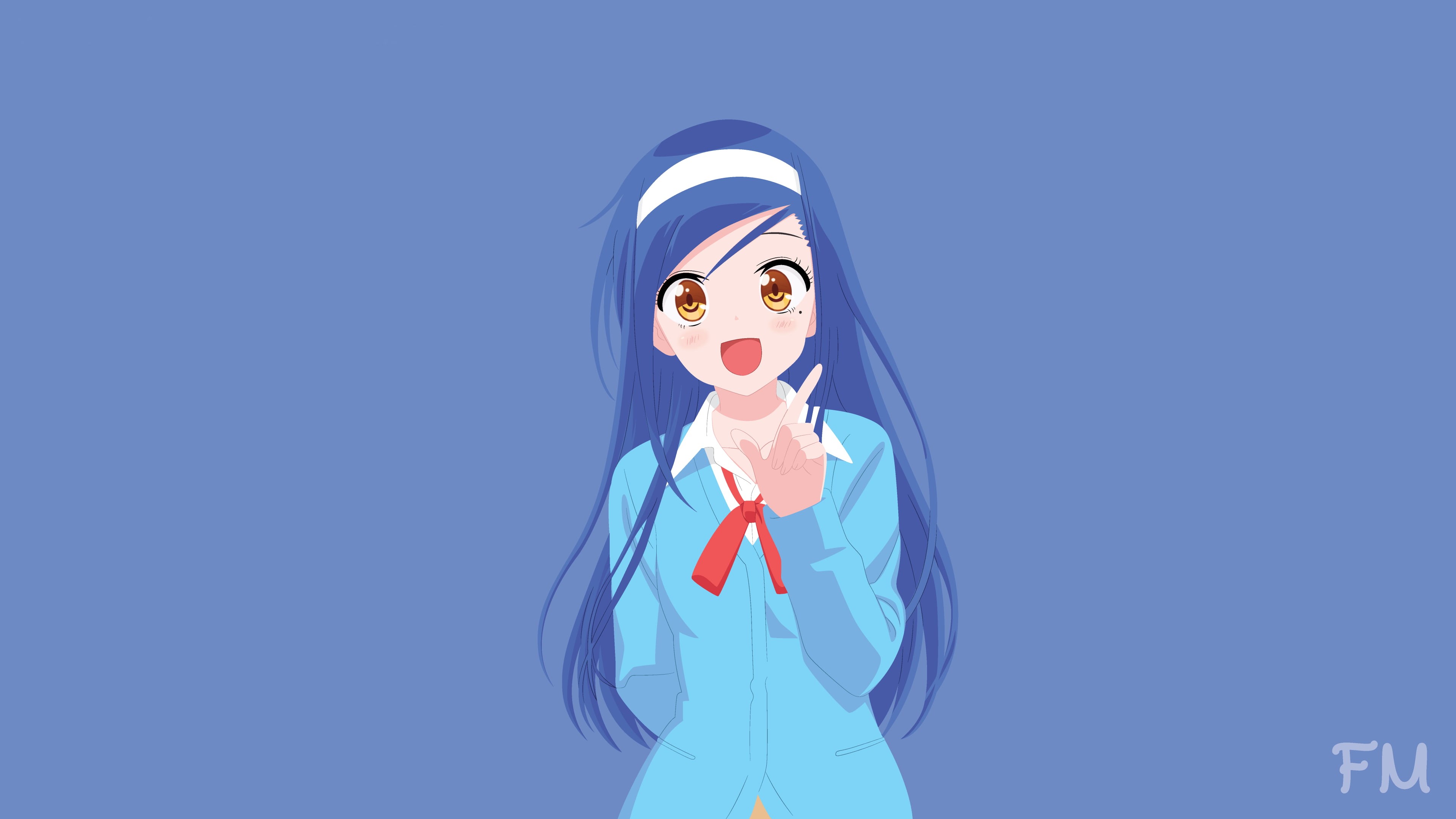 minimalism, 4K, BokuBen, Fumino Furuhashi, anime, anime girls, HD Wallpaper