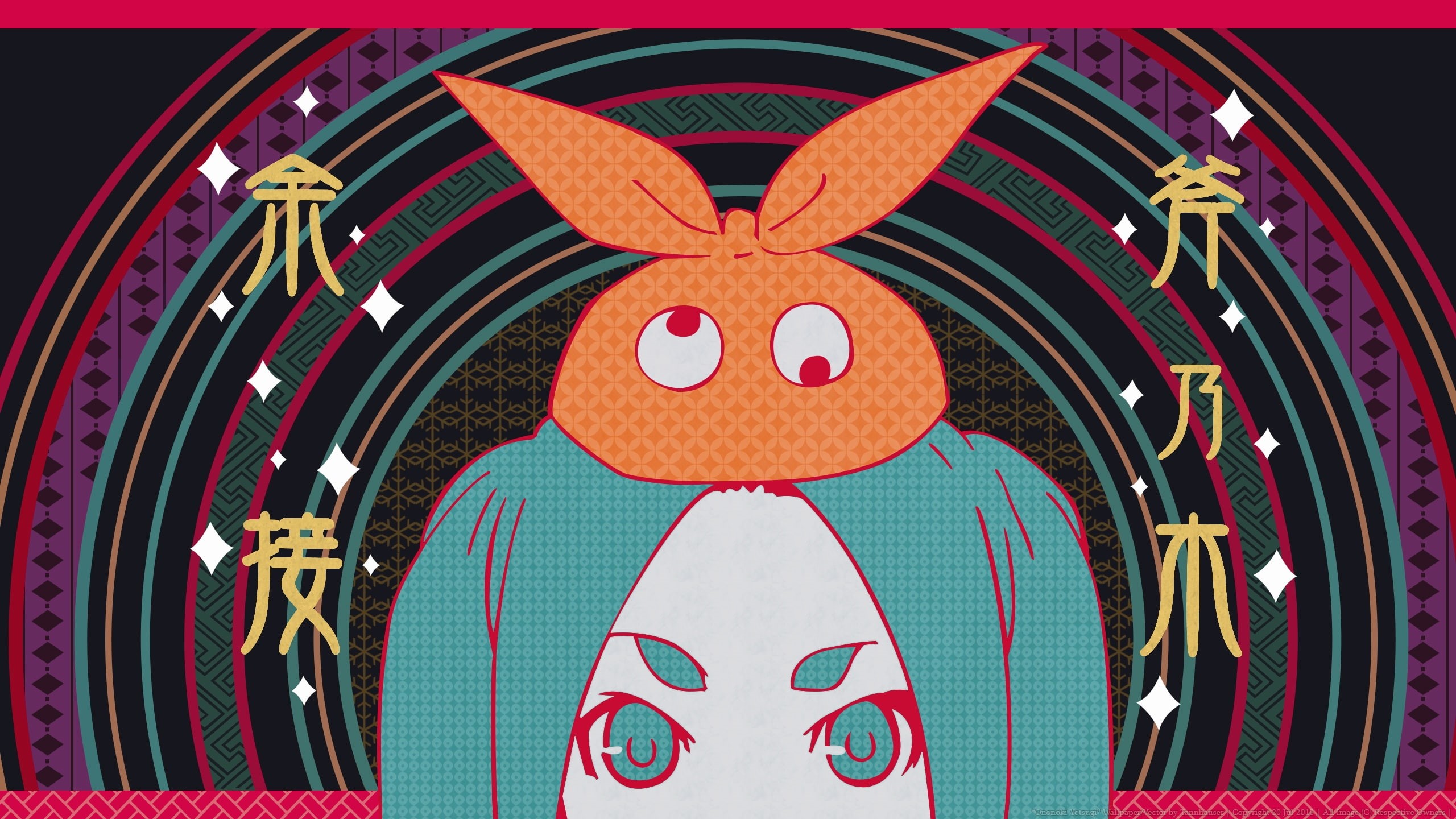 tsukimonogatari, yotsugi, hair, 244415, vector, blue, 2K, ononoki, com, eyes, konachan, HD Wallpaper