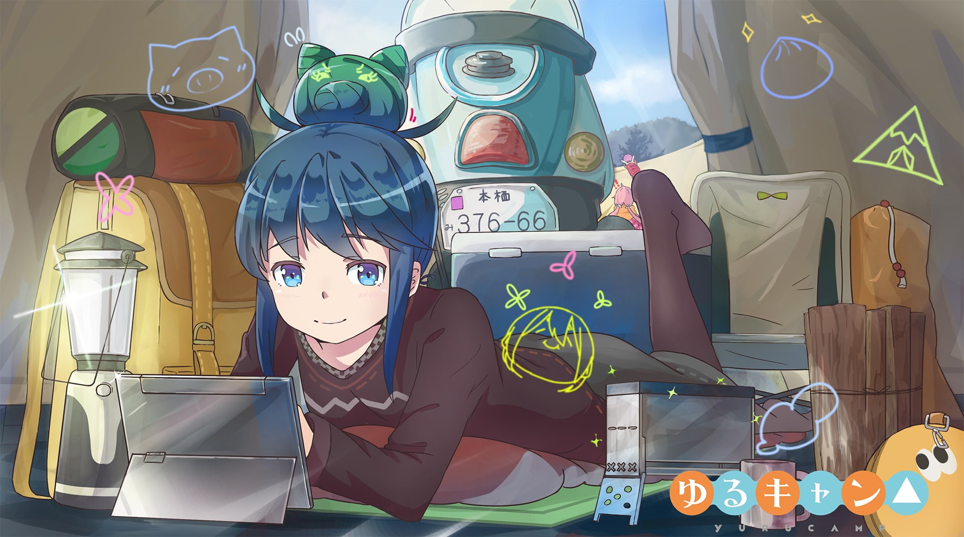 yuru, camp, 1080P, shima, rin, HD Wallpaper