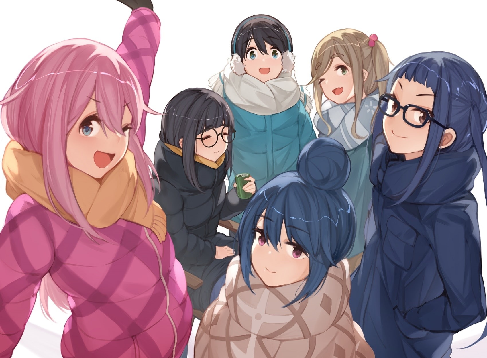 720P, shima rin, yuru camp, inuyama aoi, Anime, saitou ena, kagamihara nadeshiko, HD Wallpaper