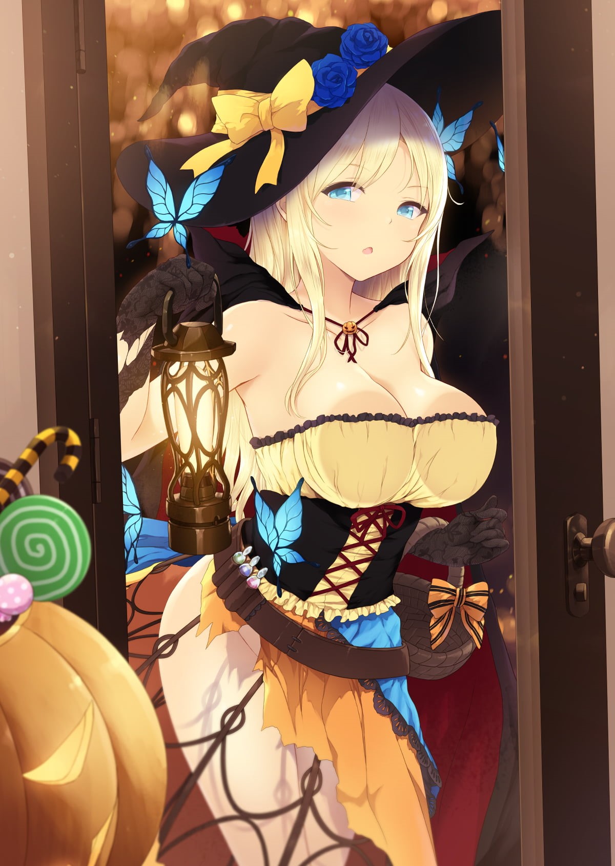 craft, male likeness, Boku wa Tomodachi ga Sukunai, witch hat, Kashiwazaki Sena, Cait, blonde, indoors, home interior, human representation, ornate, representation, Phone HD Wallpaper