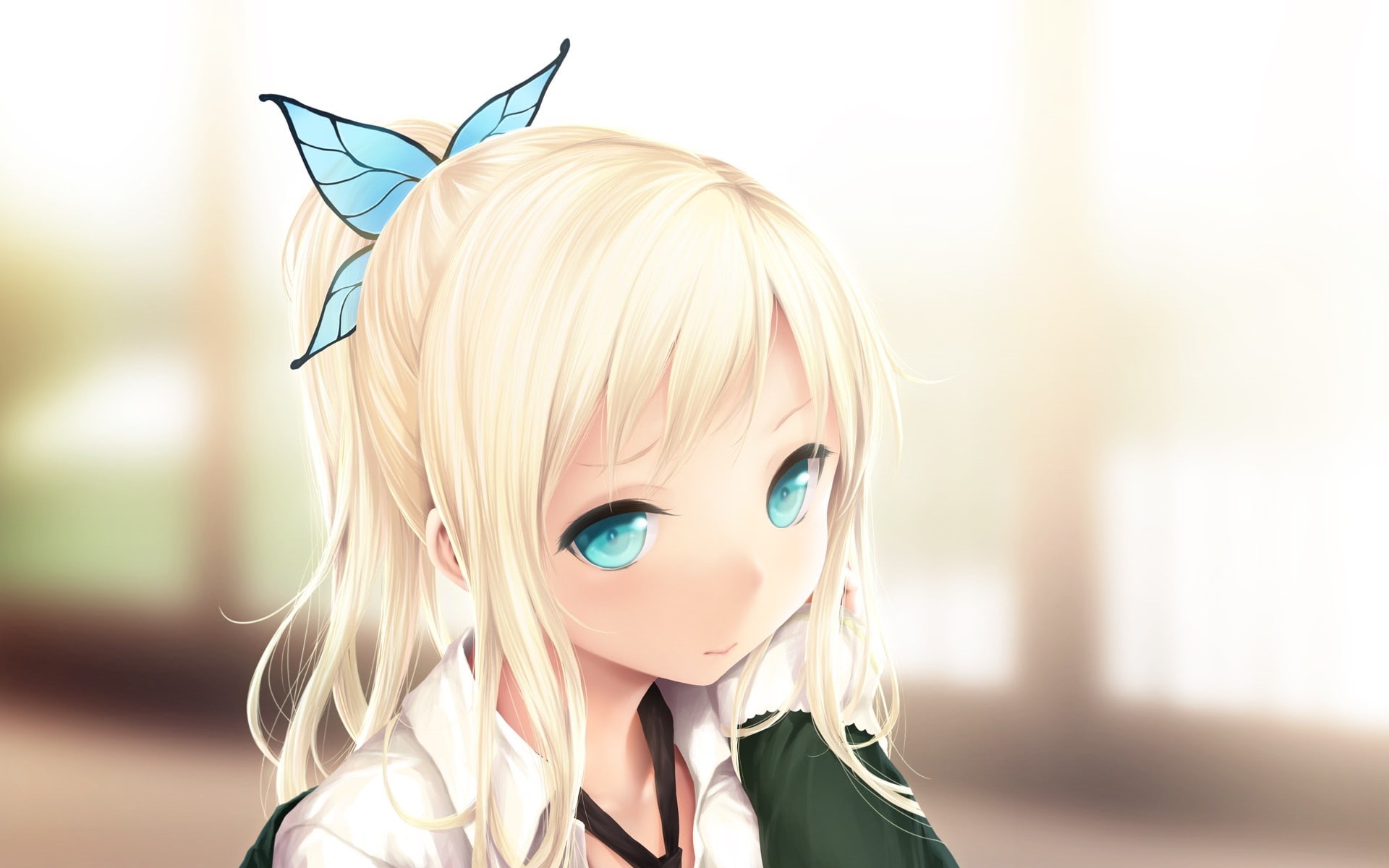 anime, hair, portrait, hairstyle, young adult, Boku wa Tomodachi ga Sukunai, headshot, female likeness, blond hair, indoors, representation, looking at camera, HD Wallpaper