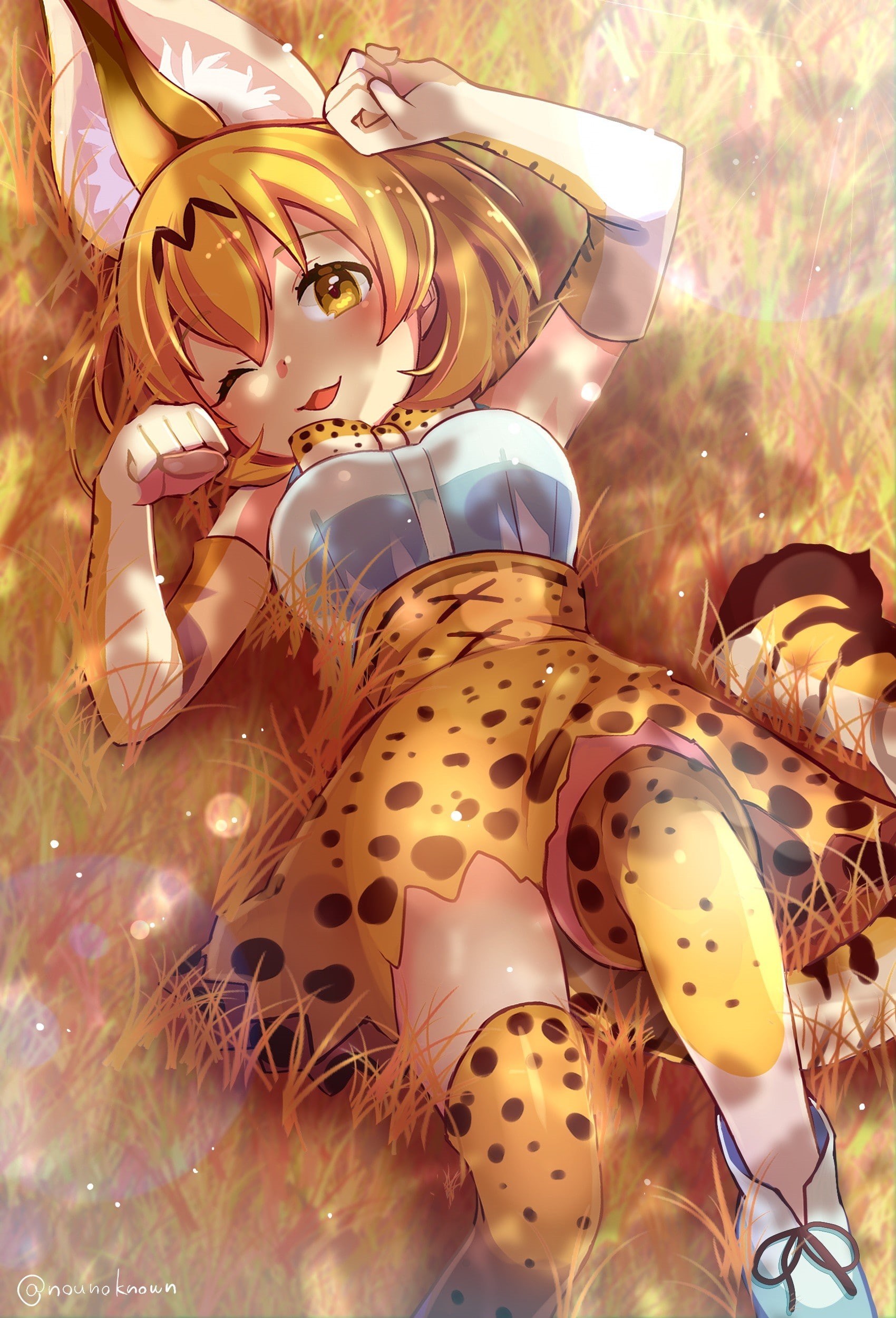 pattern, thigh-highs, tail, decoration, day, christmas, spotted, serval, animal ears, close-up, no people, outdoors, mammal, focus on foreground, metal, Phone HD Wallpaper
