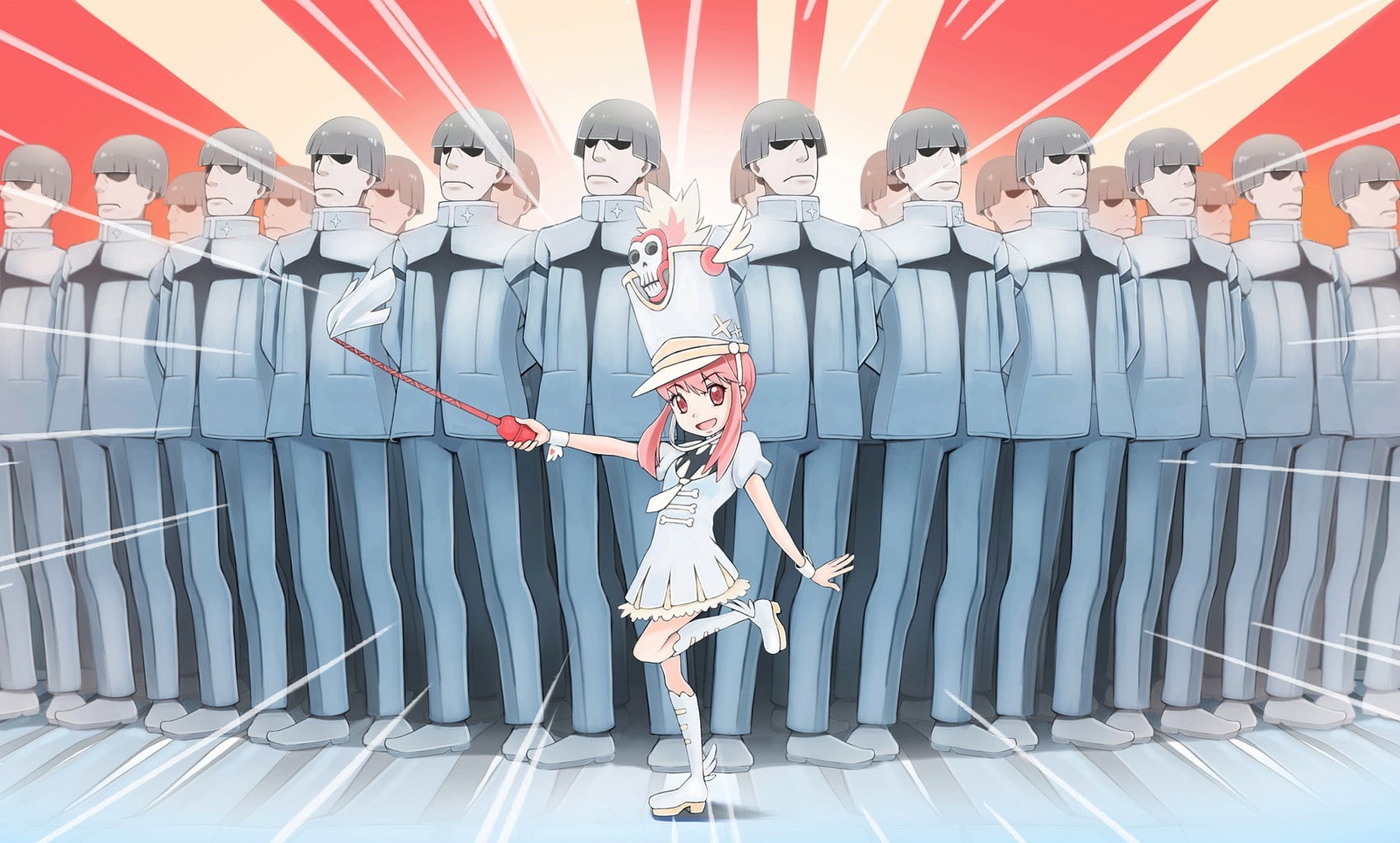 720P, art and craft, women, front view, Kill la Kill, clothing, human representation, adult, Jakuzure Nonon, robot, full length, representation, creativity, HD Wallpaper