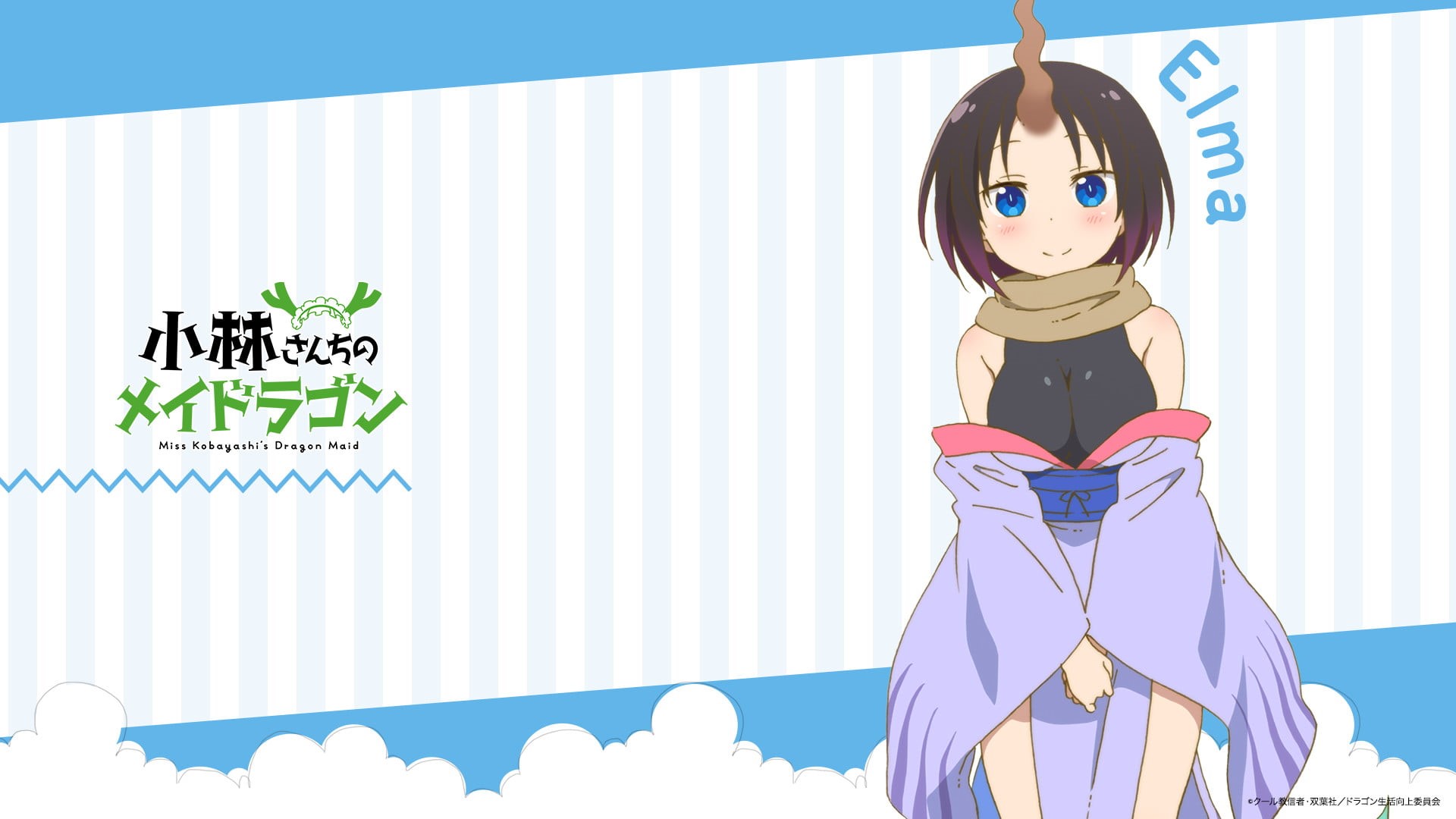 people, Elma Jouii (Kobayashi-San Chi no Maid Dragon), creativity, blue eyes, representation, blue, art and craft, male likeness, female likeness, anime girls, HD Wallpaper