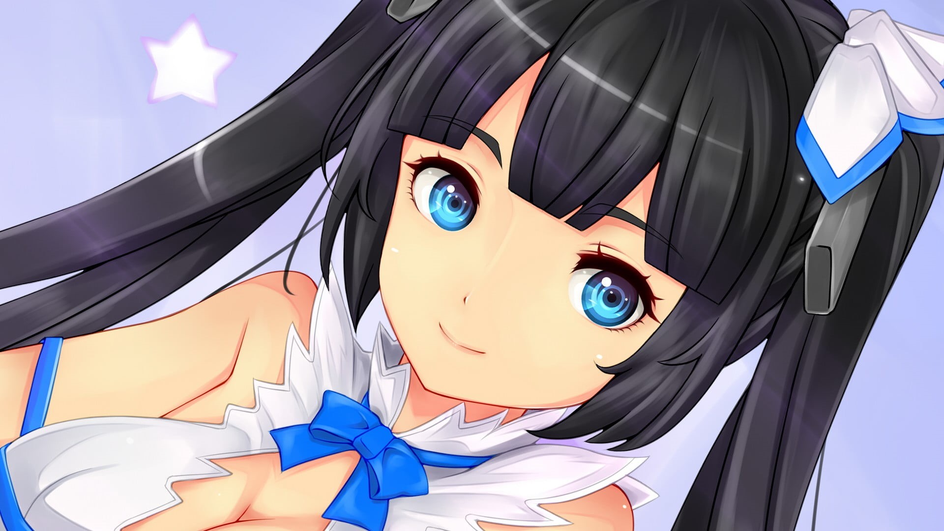 1080P, art and craft, eyeglasses, close-up, Hestia, Dungeon ni Deai wo Motomeru no wa Machigatteiru Darou ka, portrait, looking at camera, anime, day, HD Wallpaper